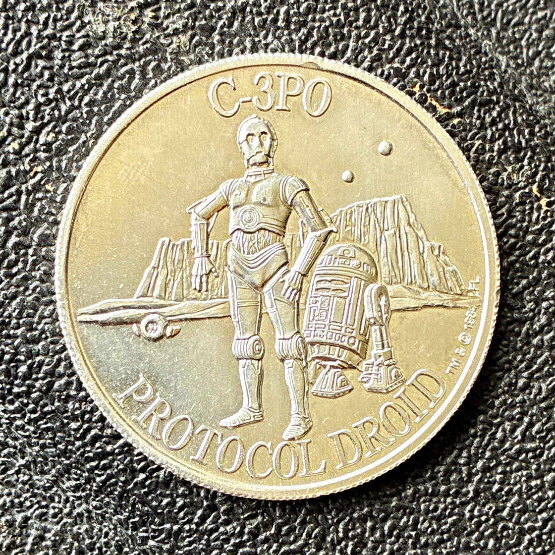 Star Wars C-3PO Protocol Droid 1984 Vintage Collector Coin Medallion