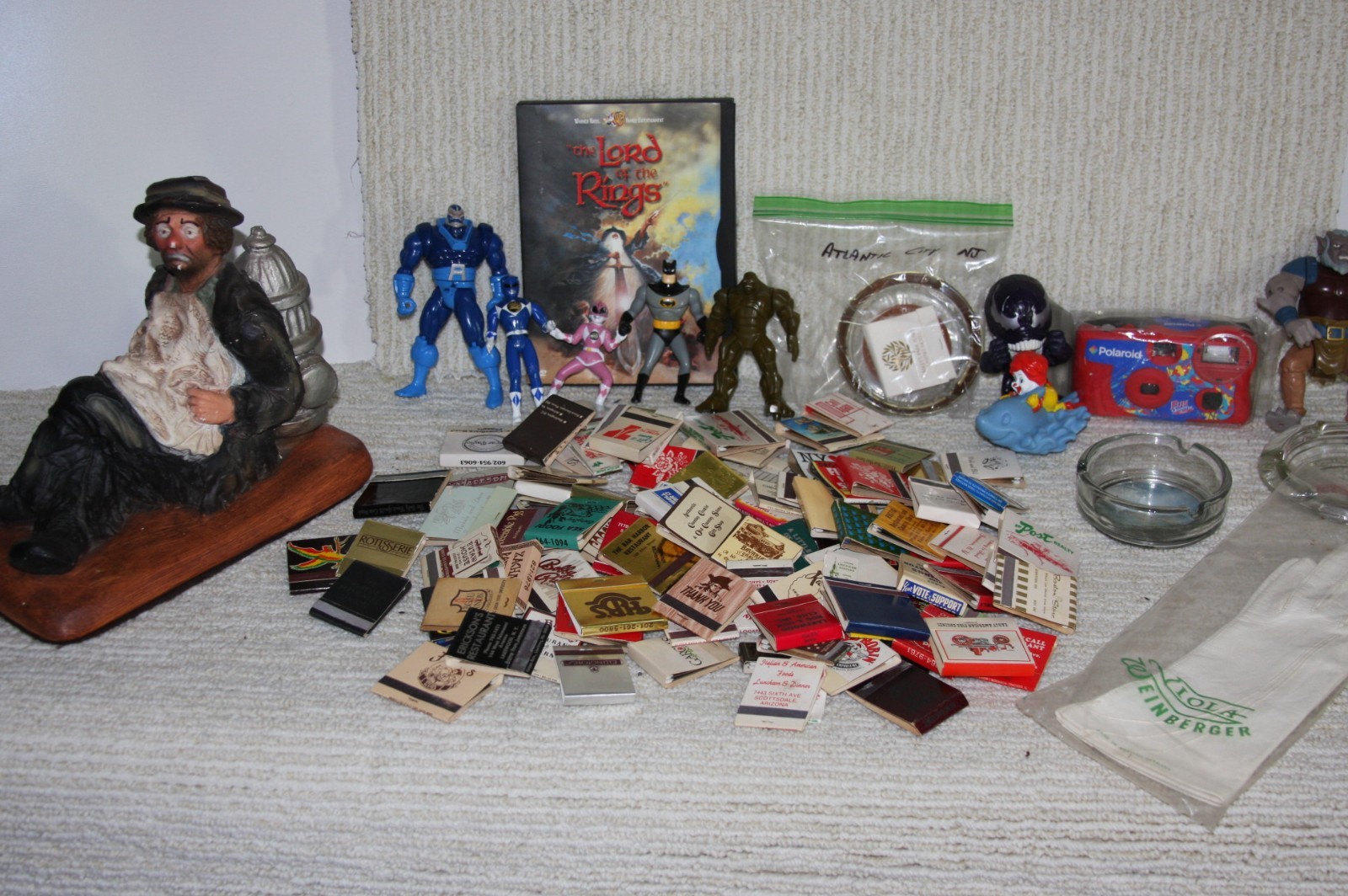 Huge Reseller Estate Lot - Vintage Matchbooks, Action Figures, Ashtrays & More