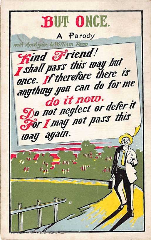 Postcard Comic Humor: If You Can Do Anything For Me, Do It Now 1910's Postcard Comic Humor: If You Can Do Anything For Me, Do It Now 1910's