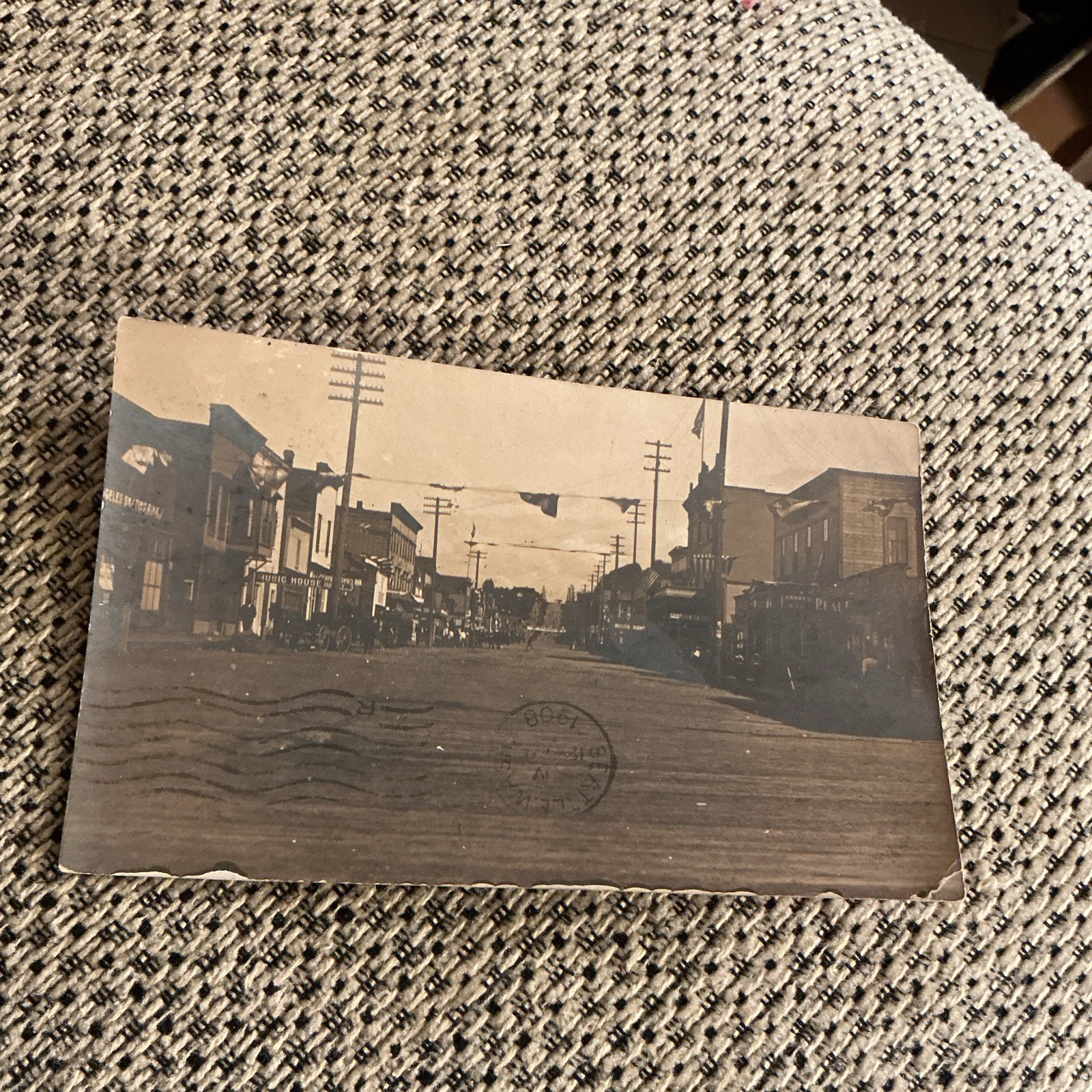 RPPC,Seattle, Washington,circa1908,1st Ave. Looking down the street. RPPC,Seattle, Washington,circa1908,1st Ave. Looking down the street.