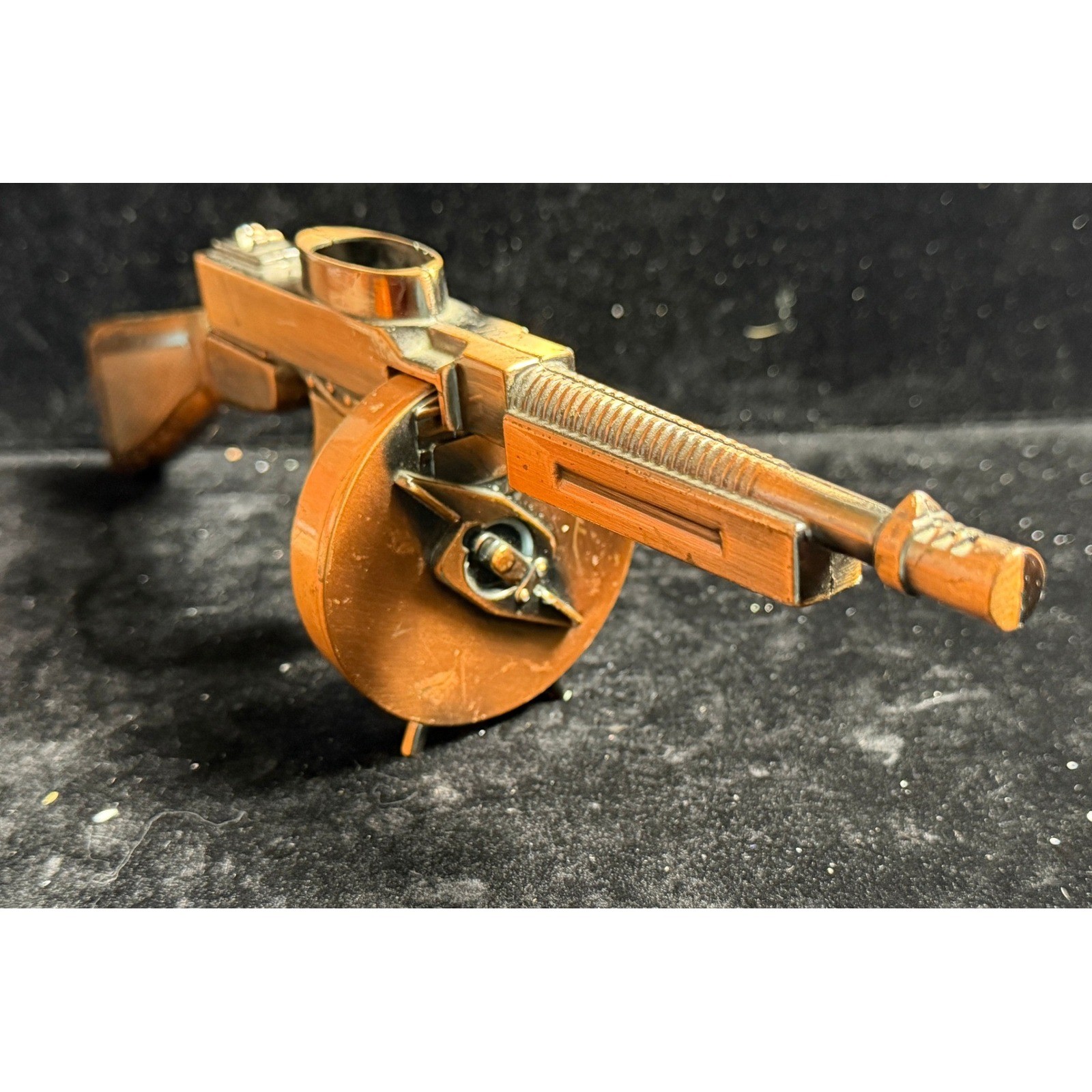 Vintage Thompson Submachine Gun: Novelty Lighter, Copper Tone, Collectible Tommy
