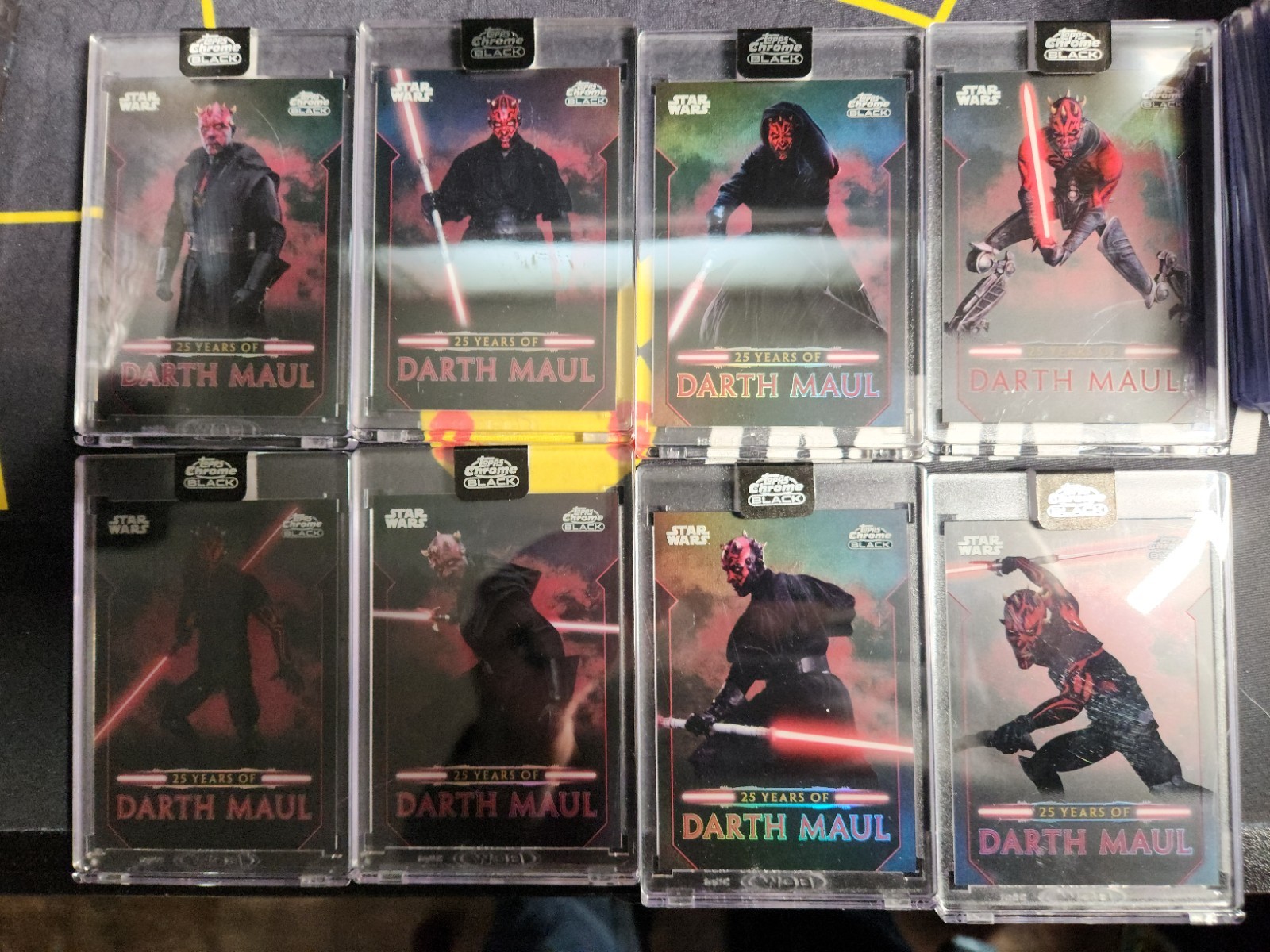 2024 Topps Chrome Black 25 Years Of Darth Maul Lot Of 8 Encased