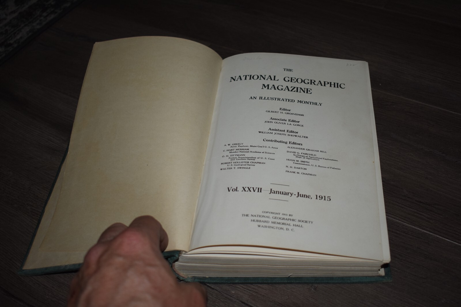 National Geographic Magazine Jan to June 1915 bound edition NO ADS