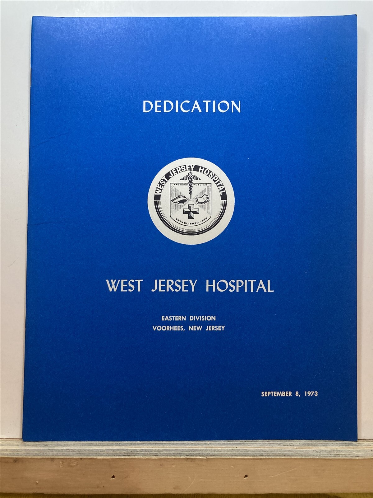1973 West Jersey Voorhees Township New Hospital Dedication Program NJ Vtg