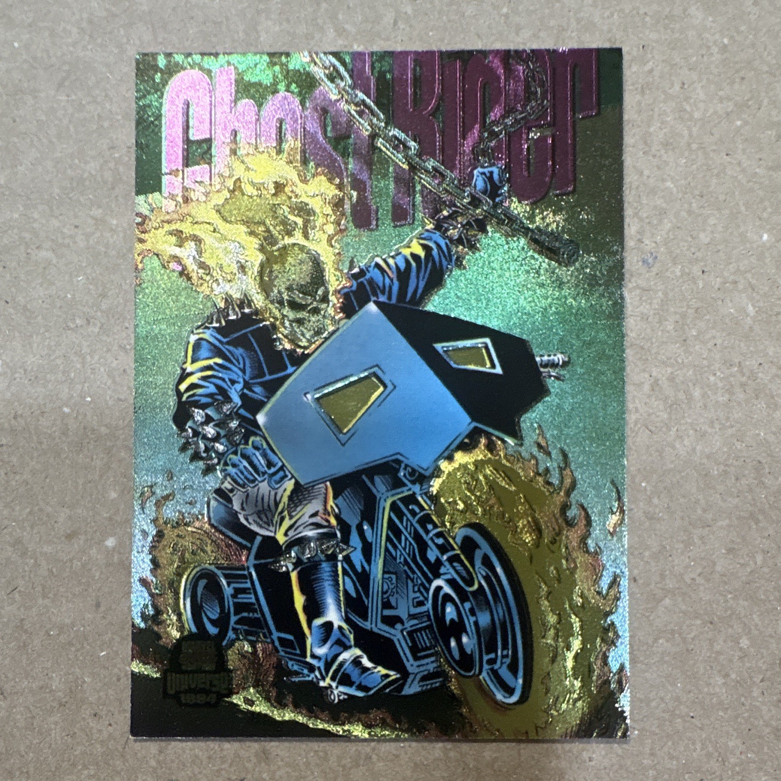 1994 Fleer Marvel Universe Ghost Rider Power Blast Insert #3 of 9 Chase Card