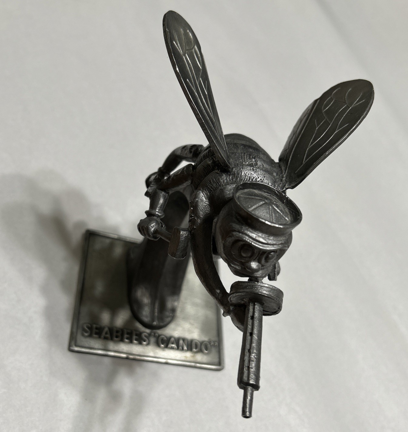 US Navy Seabees “Can Do” Bee Figurine Paperweight Desk Shelf Display