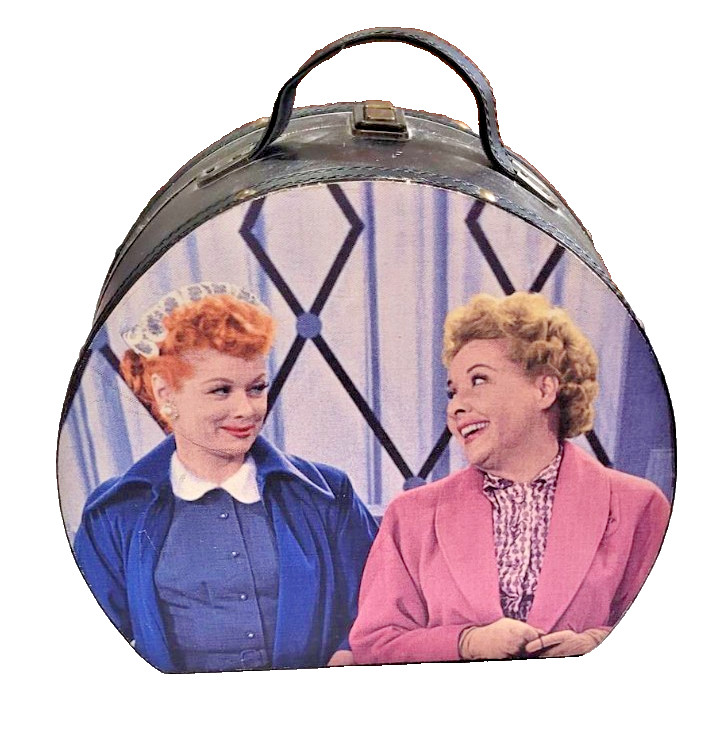 Vintage 1980 I Love Lucy On The Road Again 2pc Nesting Luggage Set W/ Wallet