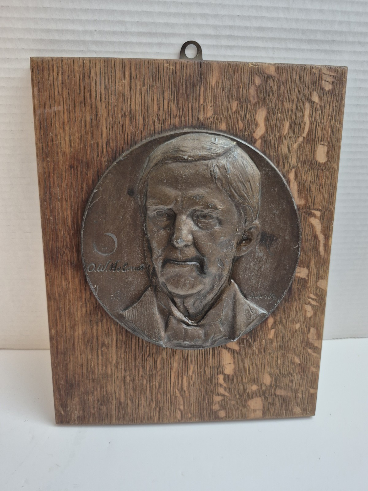 Oliver Wendell Holmes Medal Medallion Relief Plaque Signed Antique Portrait Rare