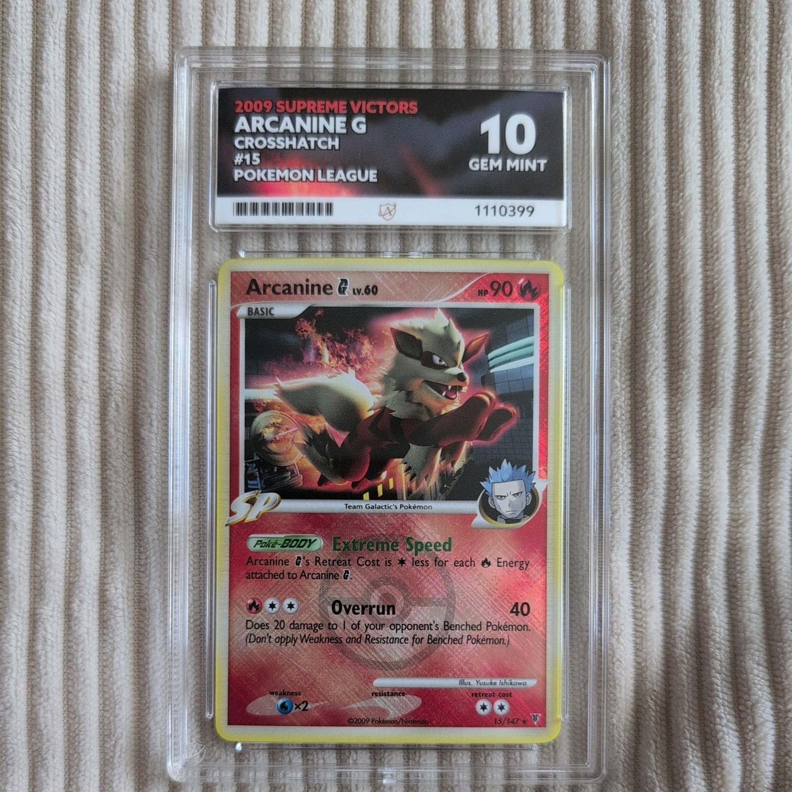 Pokemon Arcanine G LV60 15/147 Supreme Victor\'s 2009 Pokemon League Ace 10