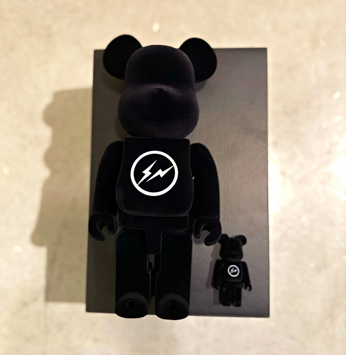 Rare Medicom Toy BE@RBRICK x Fragment Black 100% & 400% COMPLEXCON Exclusive