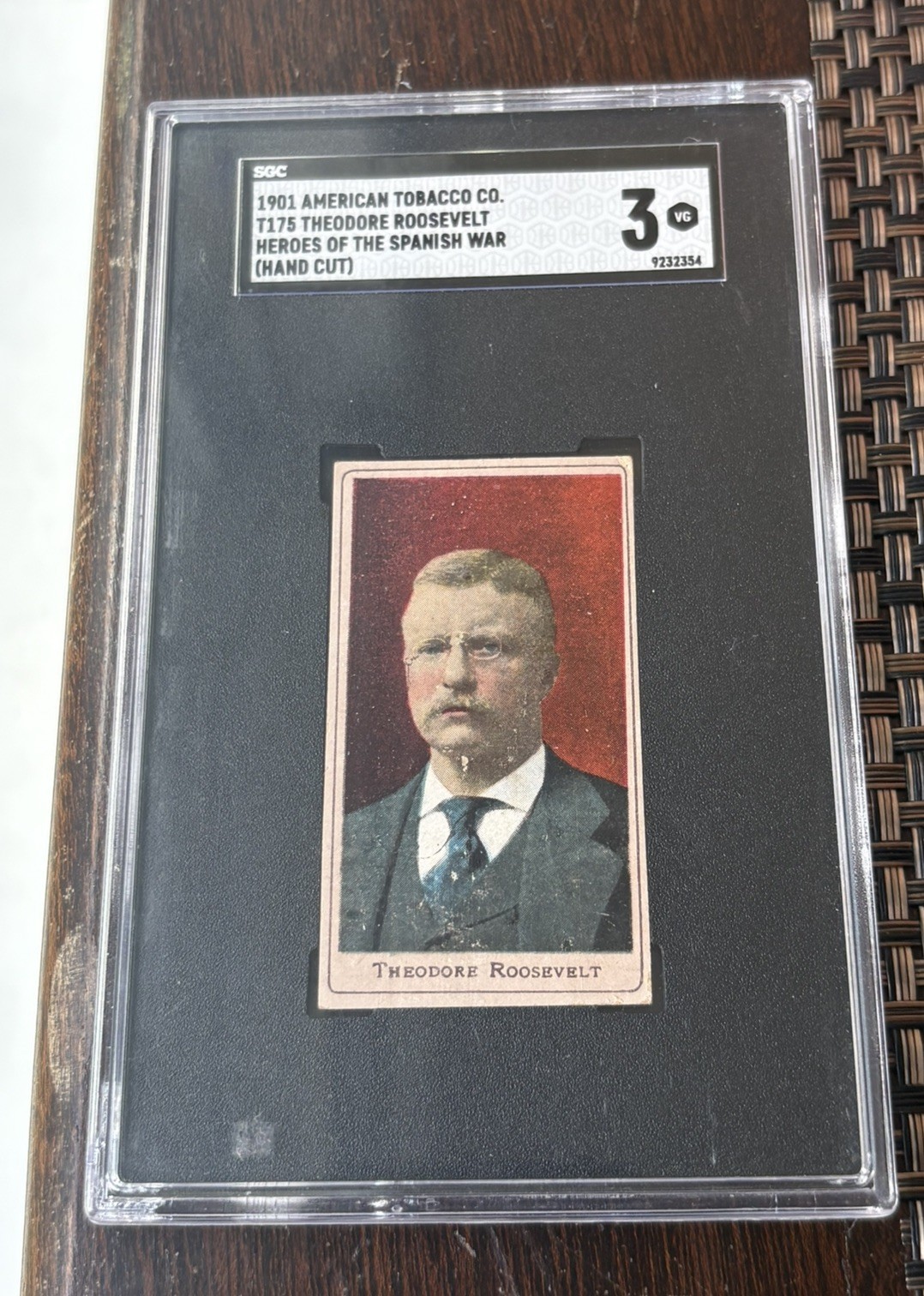 1901 American Tobacco T175 Heroes of the Spanish War Theodore Roosevelt SGC 3