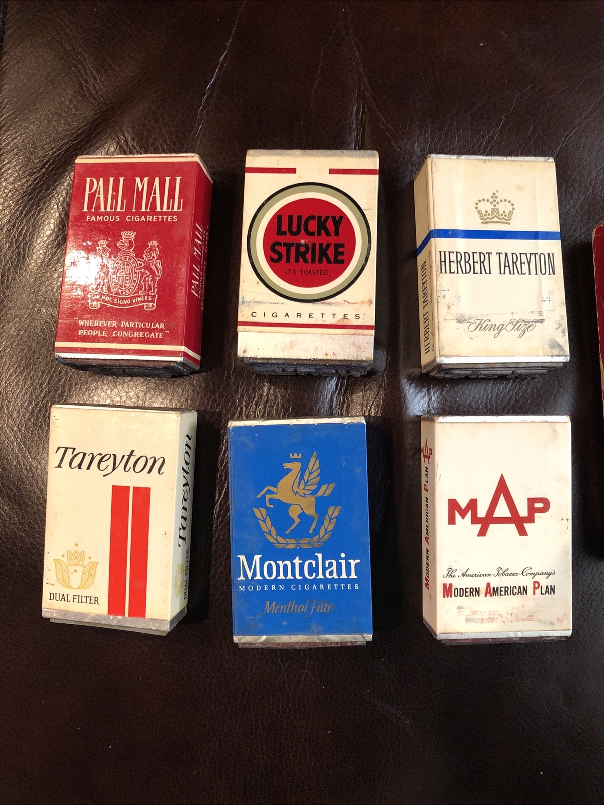 Vintage American Tobacco Cigarette Rubber Stamp Set Lucky Strike Pall Mall MAP