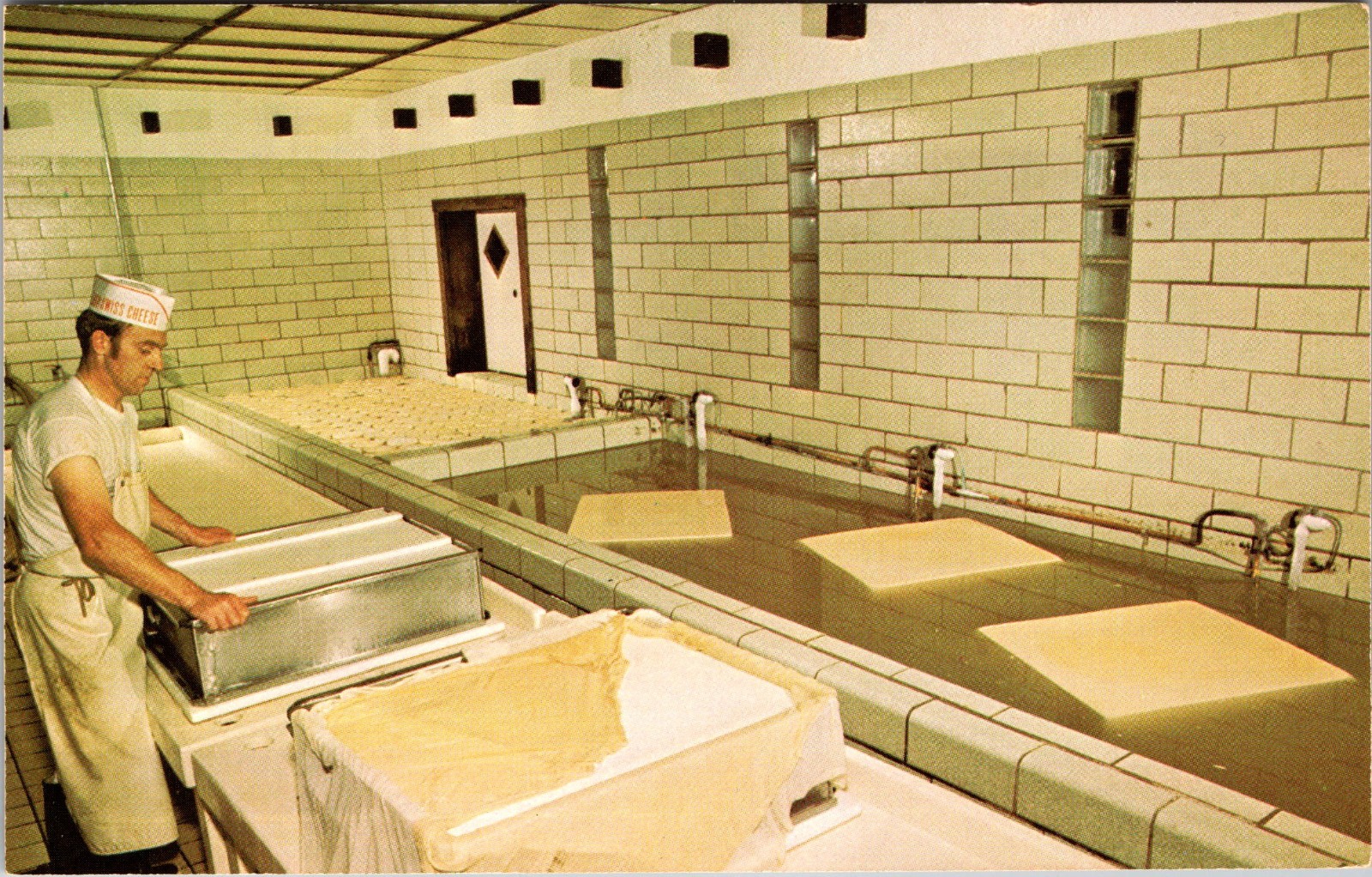 Wilmot Ohio Alpine Alpa Swiss Cheese Making Factory Ohio Postcard E449