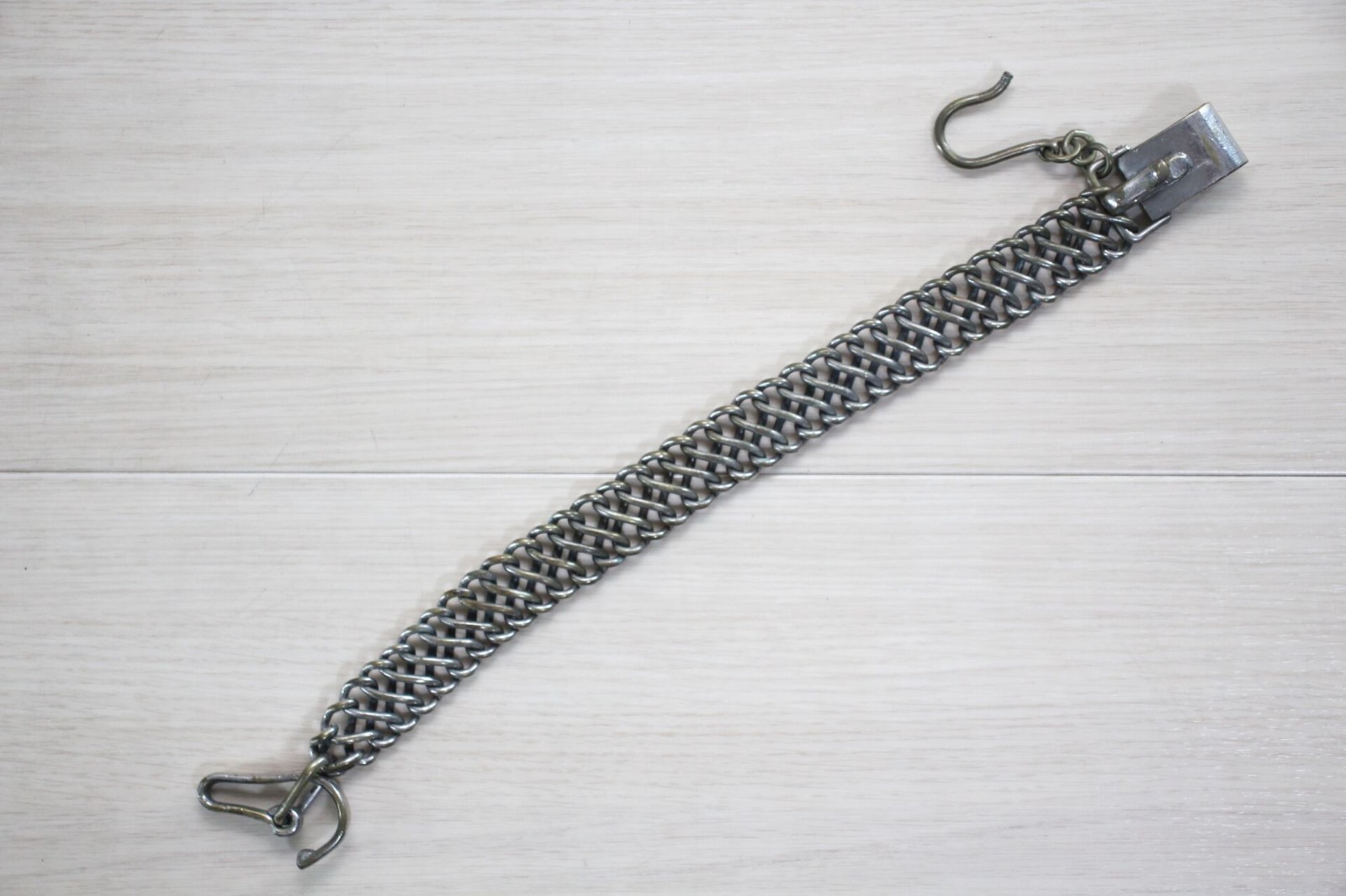 WWII Japanese Army Officer Metal Chain Sword Hanger 14in Shin Gunto IJA  P59