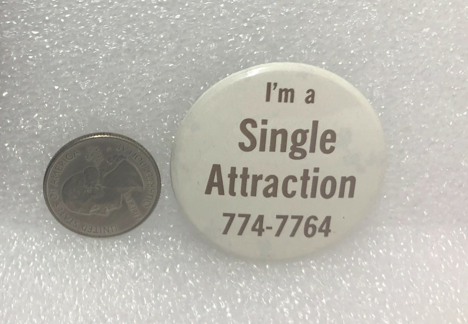 I'm A Single Attraction Pin