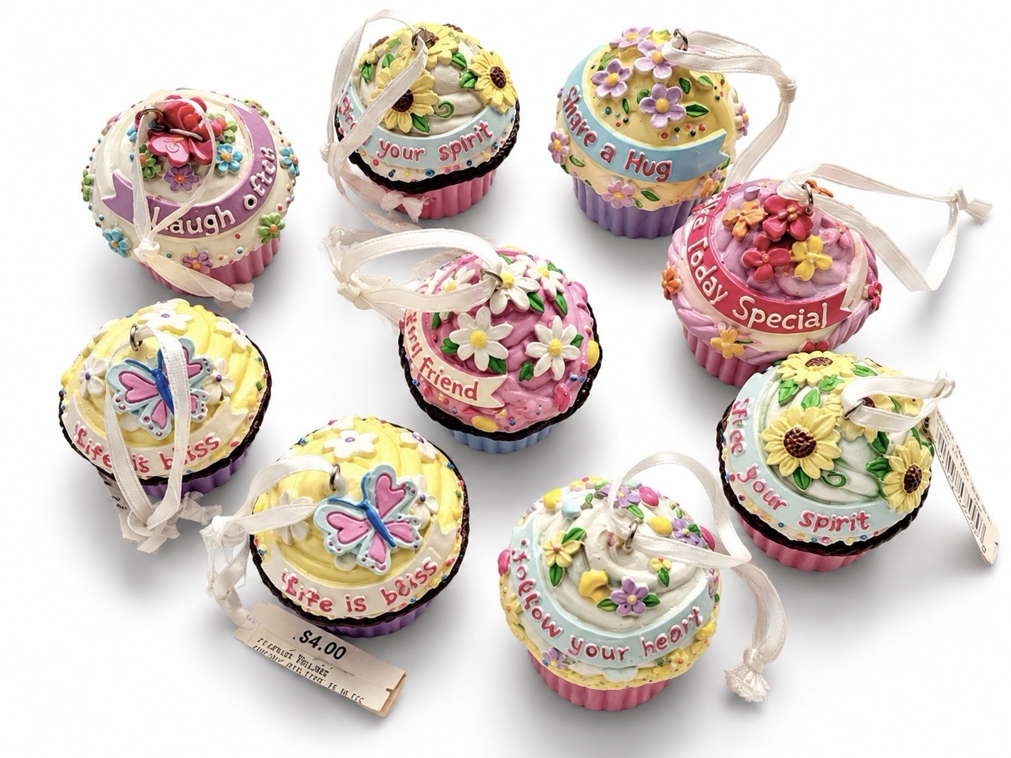 Lot of Retired Ganz Special Celebrations Mini Cupcake Ornaments NWT 2008