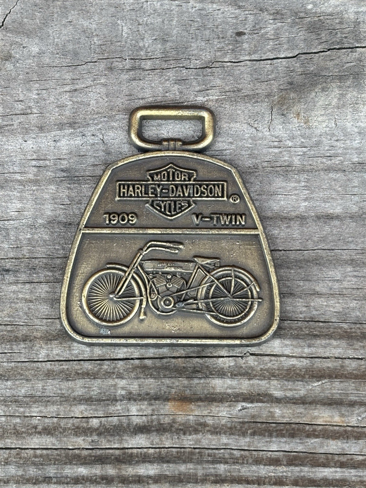 1987 HARLEY DAVIDSON 1909 V-TWIN MOTORCYCLE KEY CHAIN FOB
