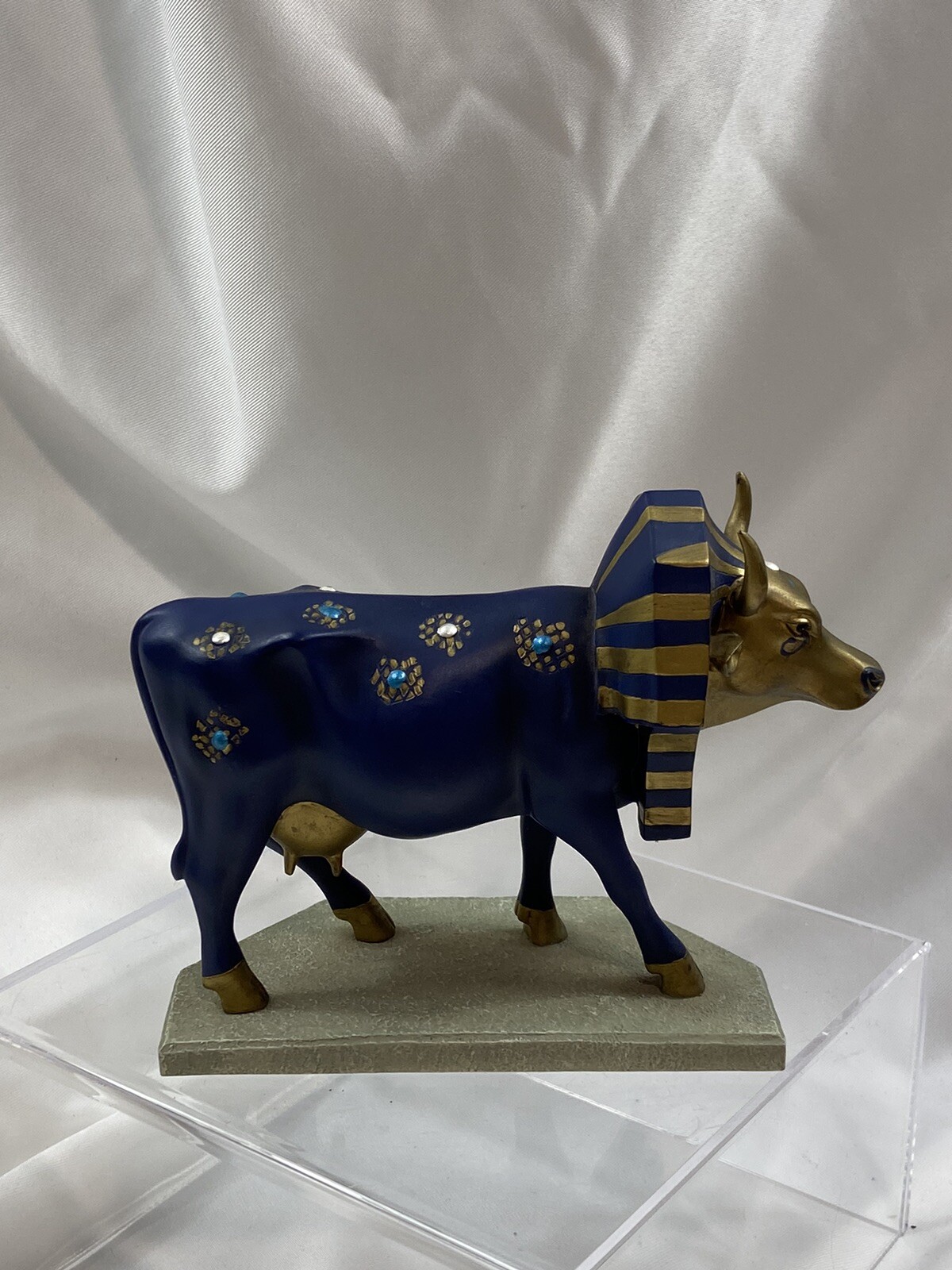 Cow Parade Tutancowmon #9126 King Tut Egypt Blue & Gold  NO BOX