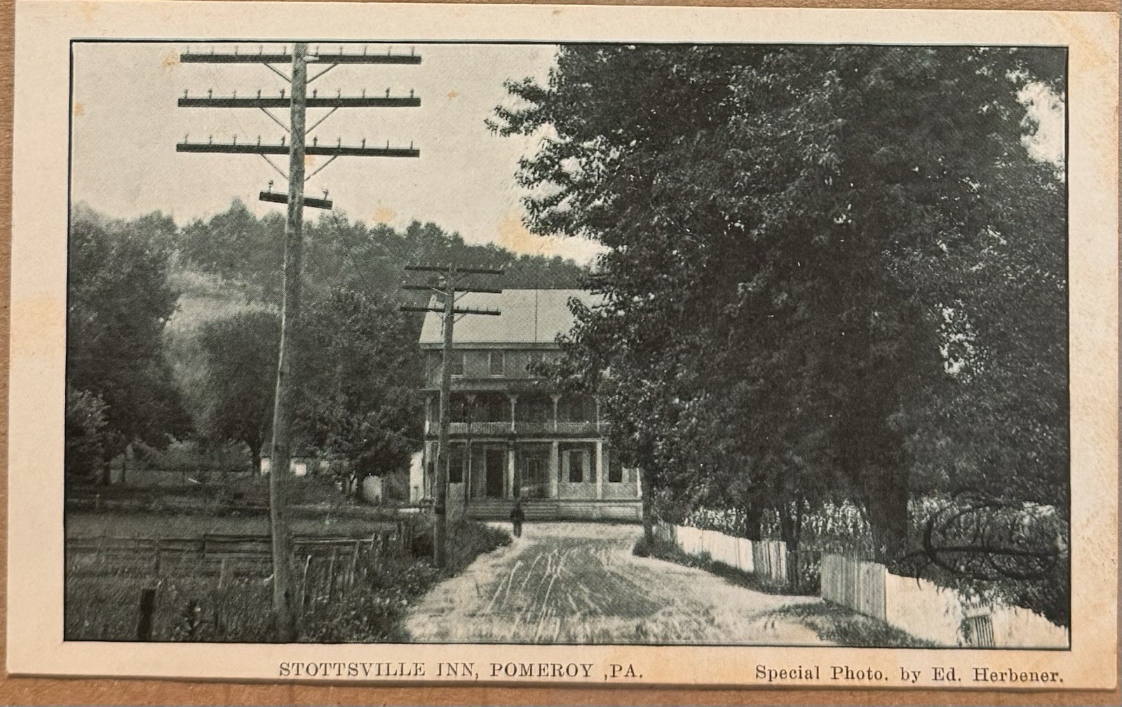 1906 Pomeroy Pa, Stottsville Inn, Near Parkesburg, Chester County, Postcard 1906 Pomeroy Pa, Stottsville Inn, Near Parkesburg, Chester County, Postcard