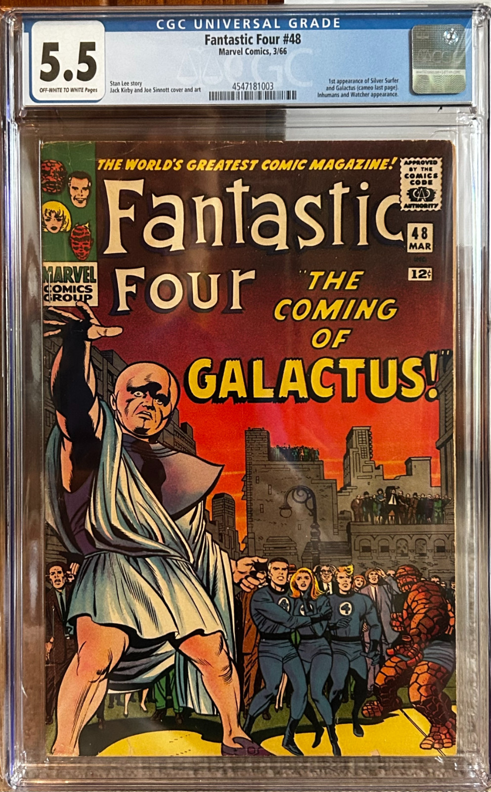 Fantastic Four #48  CGC 5.5  OW/W  1st Appeance of The Silver Surfer - Galactus