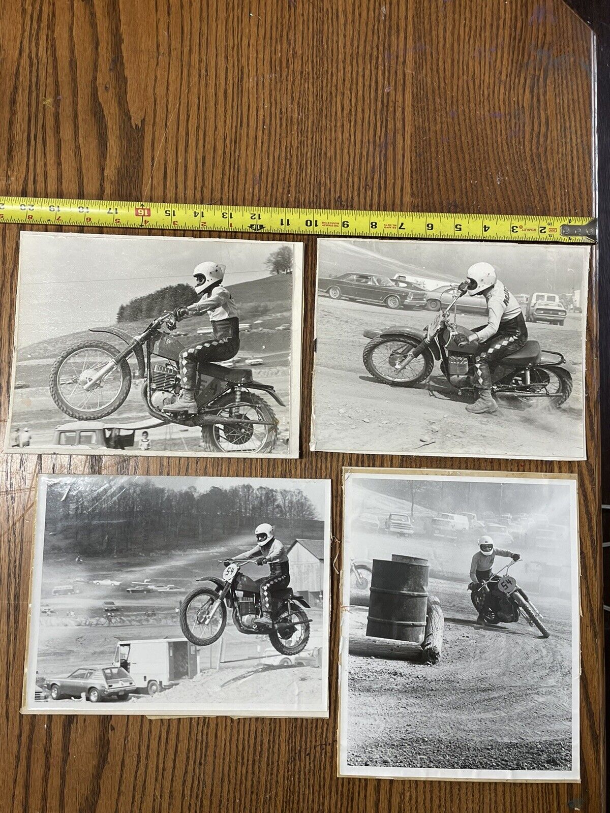 4 Vintage Motocross 8 X 10 Photograph 250CC Maico Motorcycle Motocross Inter-Am