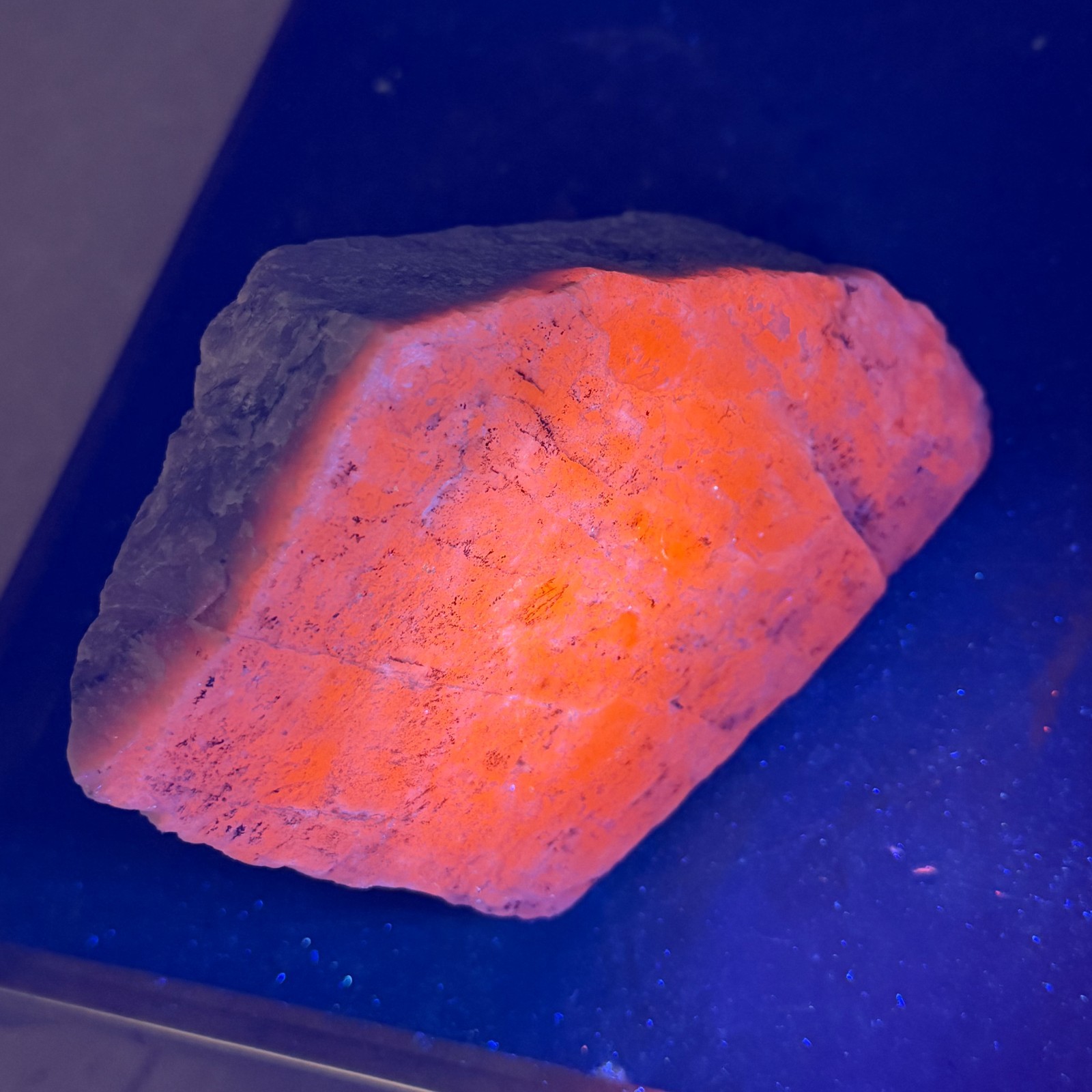 5.42LB Natural Raw Kunzite Rough Quartz Crystal Mineral Specimen(UV Reaction)