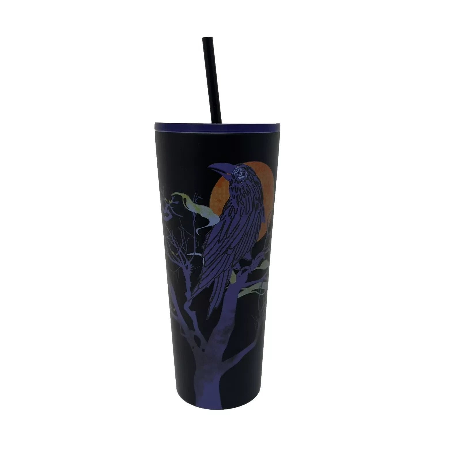 STARBUCKS Raven Moon Fall Halloween 24oz Venti Stainless Tumbler Rare 2022