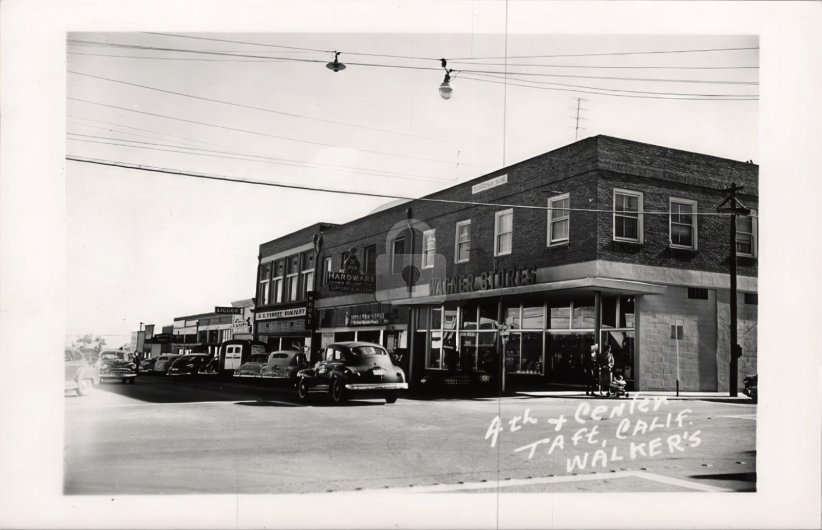 JC Penney Store Taft California Wagner c1940s Kern Co RPPC Photo Postcard COPY