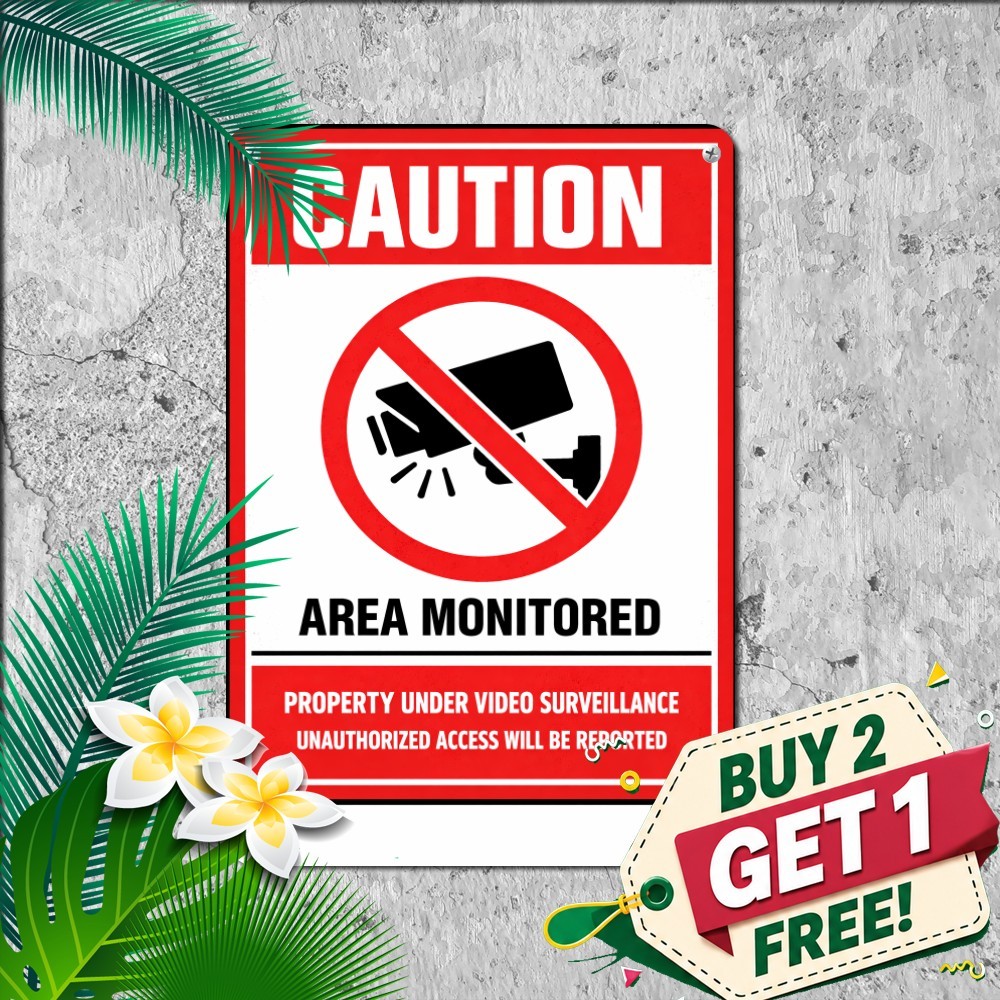 Neighborhood Watch Security Alert Crime Prevention Notice Metal Tin Sign 8x12