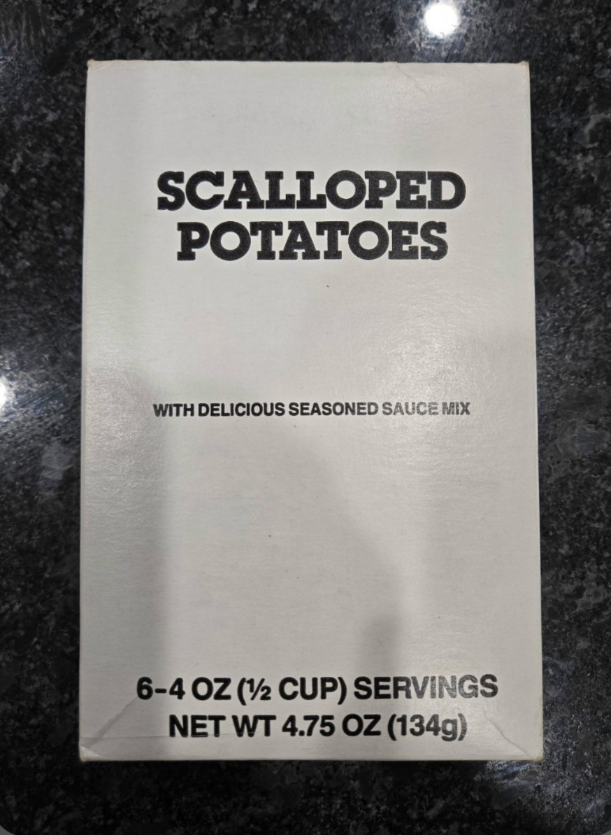 Vintage 1984 Unopened  Generic Brand Scalloped potatoes.