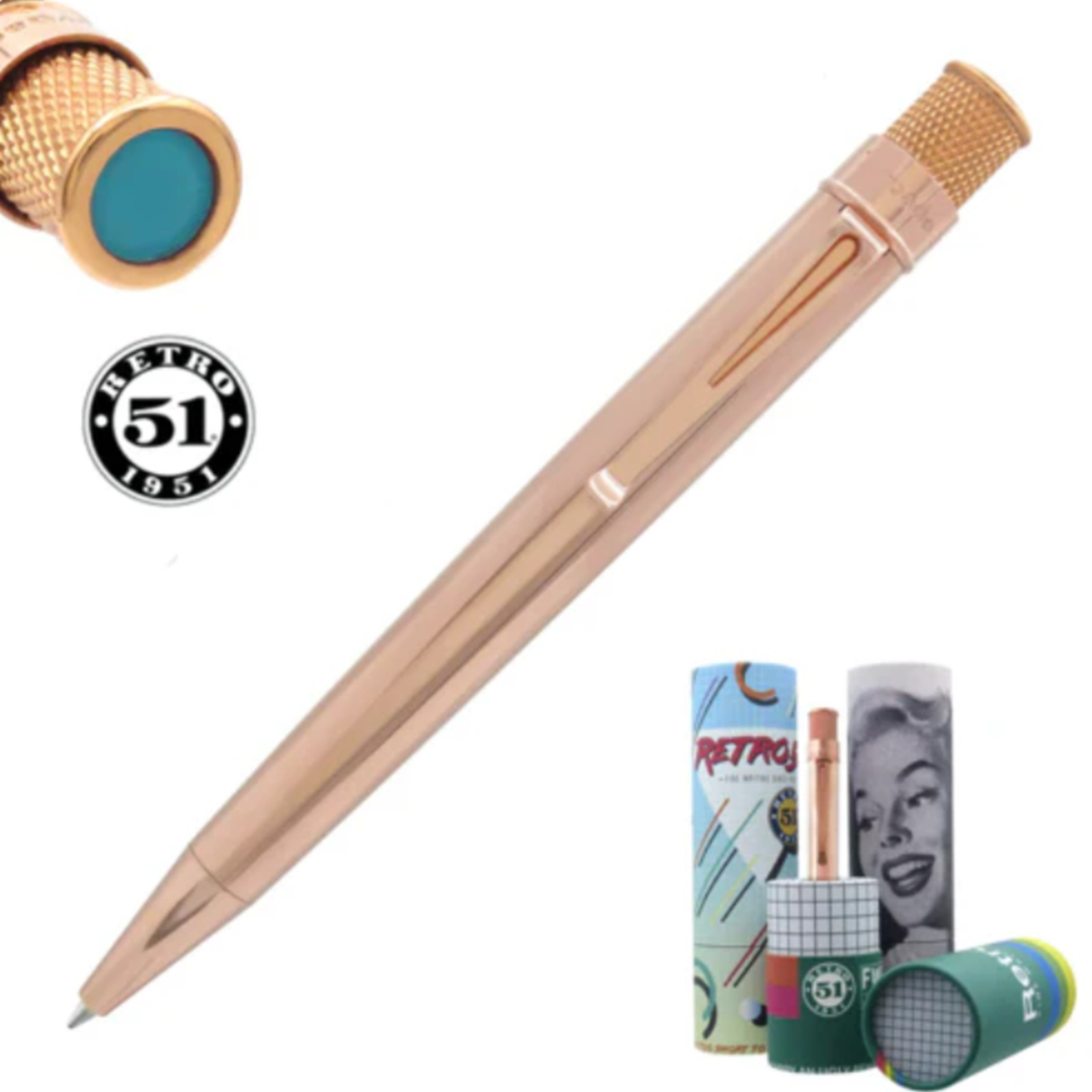RETRO 51 1951 Tornado Raw Copper Rollerball Pen SEALED Gift Idea
