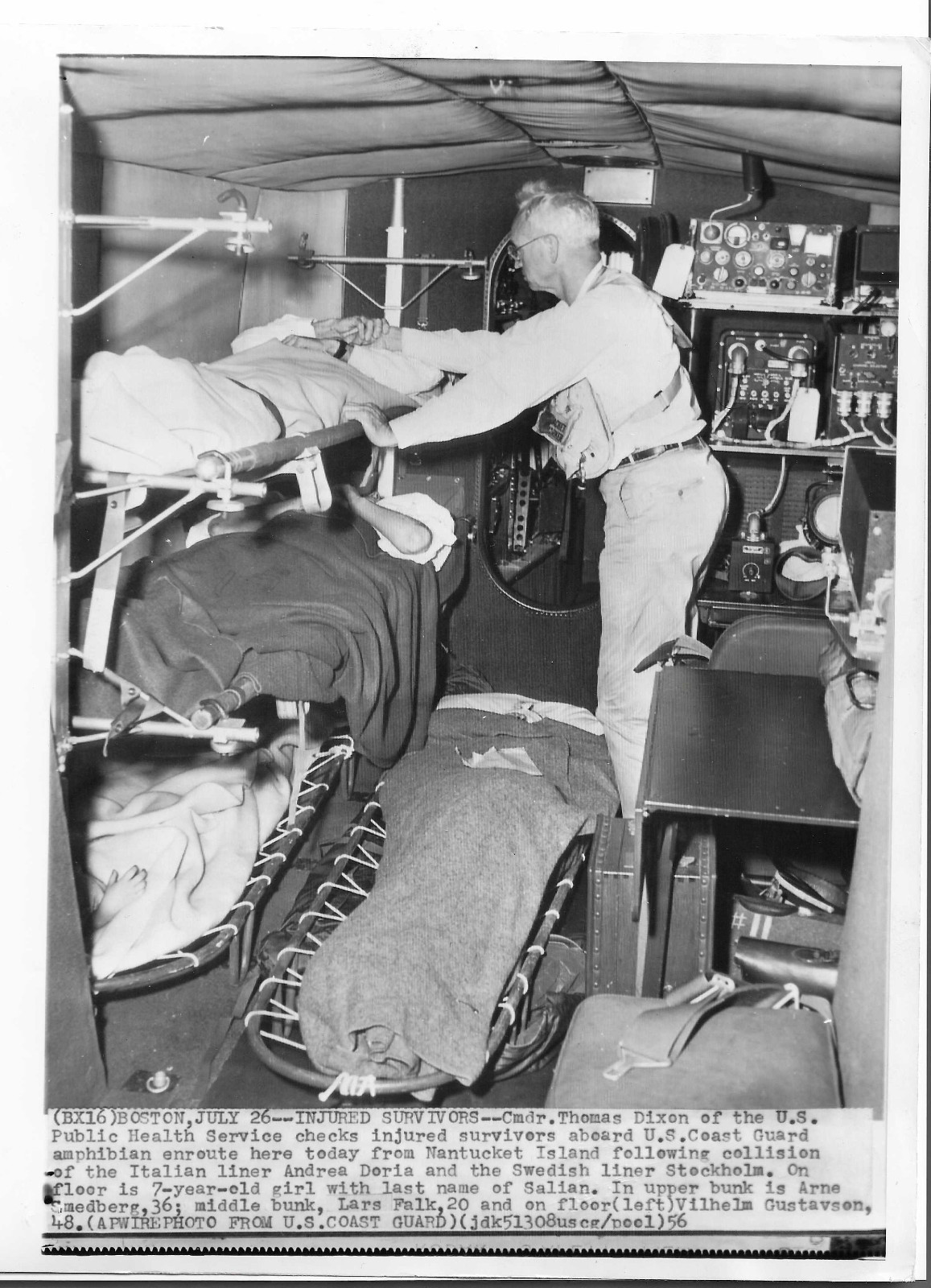 Andrea Doria Rescued Vintage Photo 1956 Press Sinking Cruise Liner SS Ship Ocean