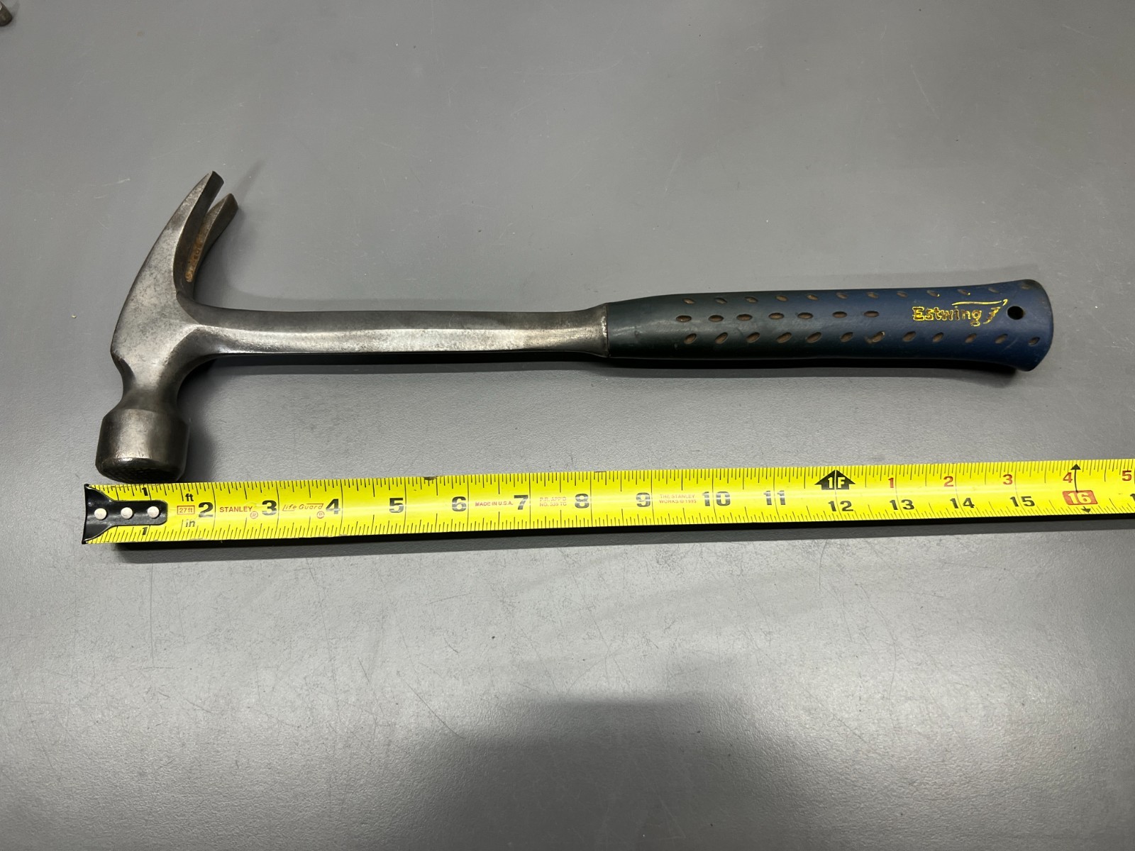 (H1) VINTAGE ESTWING E3-22SM 22oz STRAIGHT RIP MILLED FRAMING HAMMER - USA