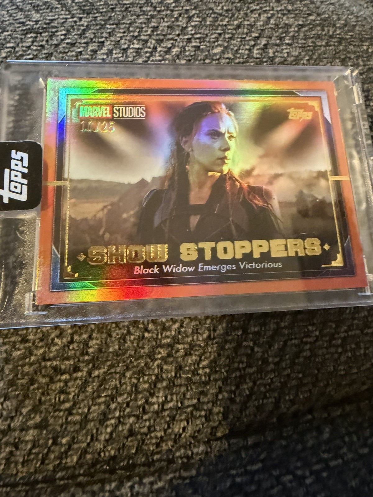 2025 Topps Marvel The Collector Black Widow Natasha Romanoff Show Stoppers #/25