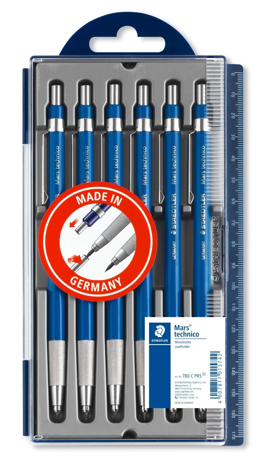 STAEDTLER Mars Technico 780 C PR5 Leadholder Pencil 5 + 1 STAEDTLER Mars Technico 780 C PR5 Leadholder Pencil 5 + 1