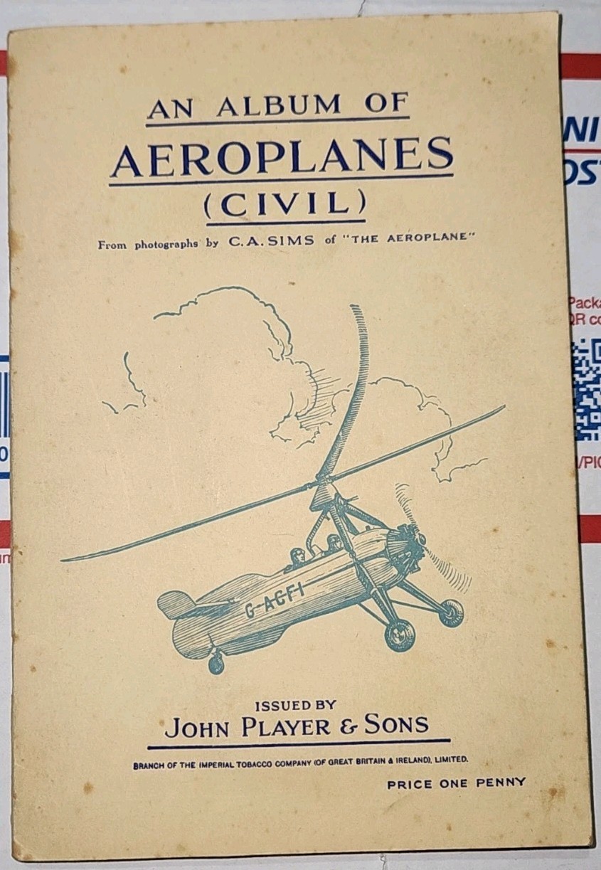 John Player & Sons 1930s Cigarette Card Album Ships AEROPLANES Full Set Of 50