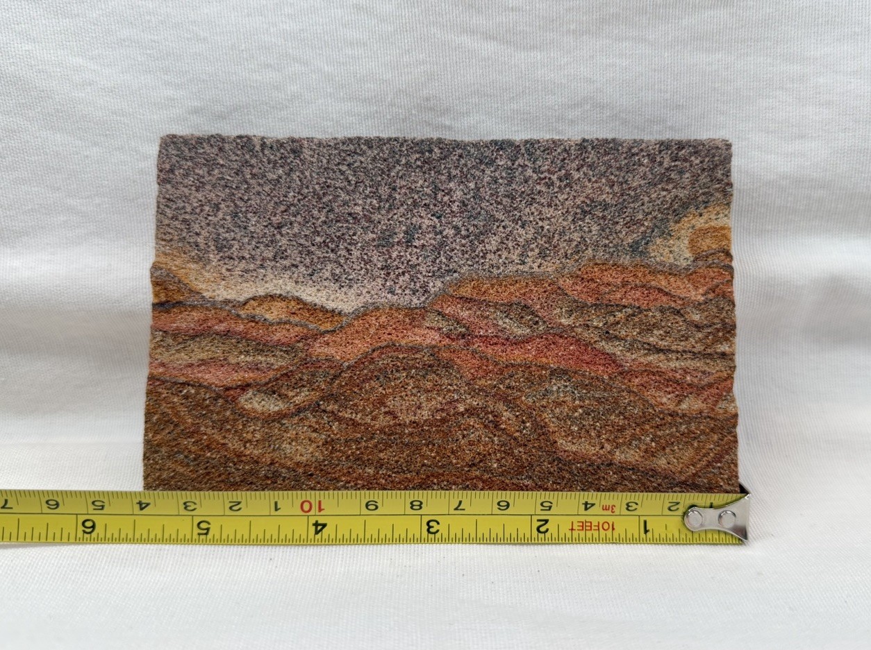 Natural Picture Sandstone Slab 5” Desert Landscape Rock Specimen Display Stone