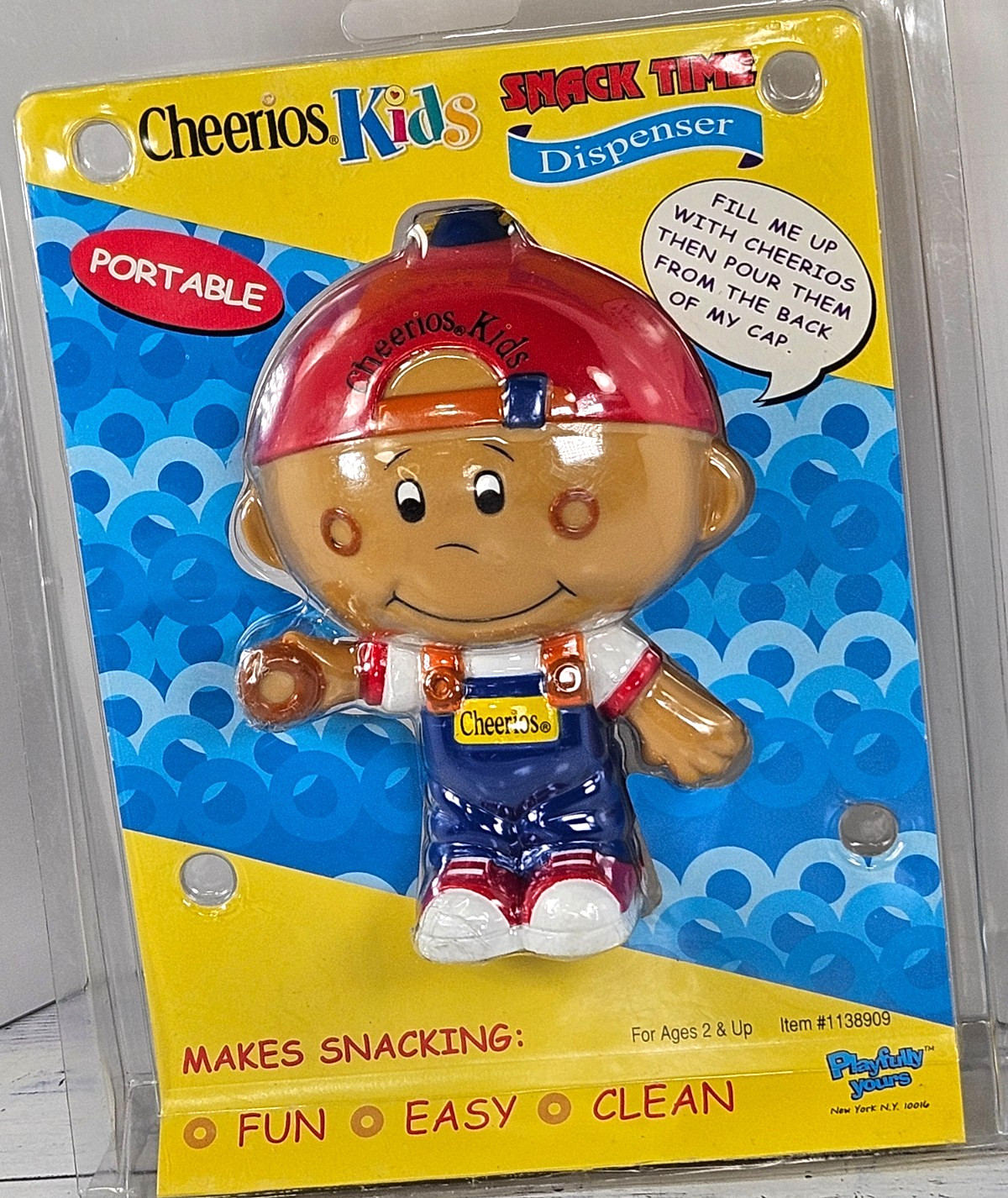 VTG Cheerios Kids SNACK TIME Dispenser Fill & Pour Container NOS