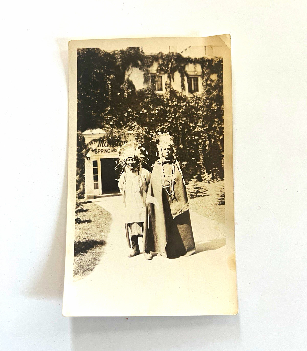 Vintage 1930s Native American Photo Mark West Springs Resort Santa Rosa CA RPPC