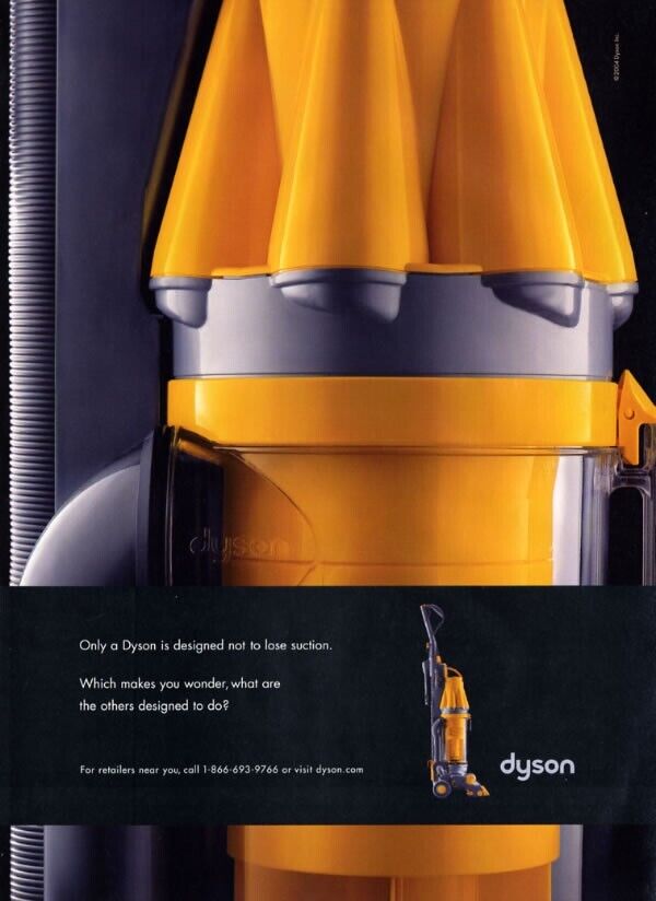 2004 Dyson Vacuum 1-page MAGAZINE AD