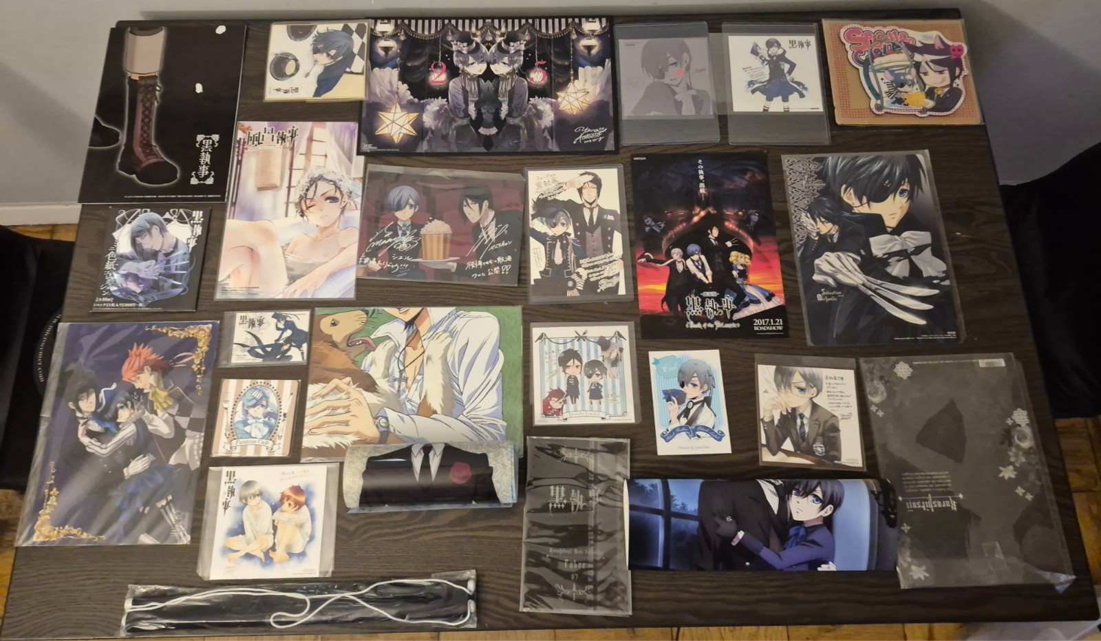RARE Kuroshitsuji Ciel Sebastian Black Butler Art Illustration Lot Set of 25