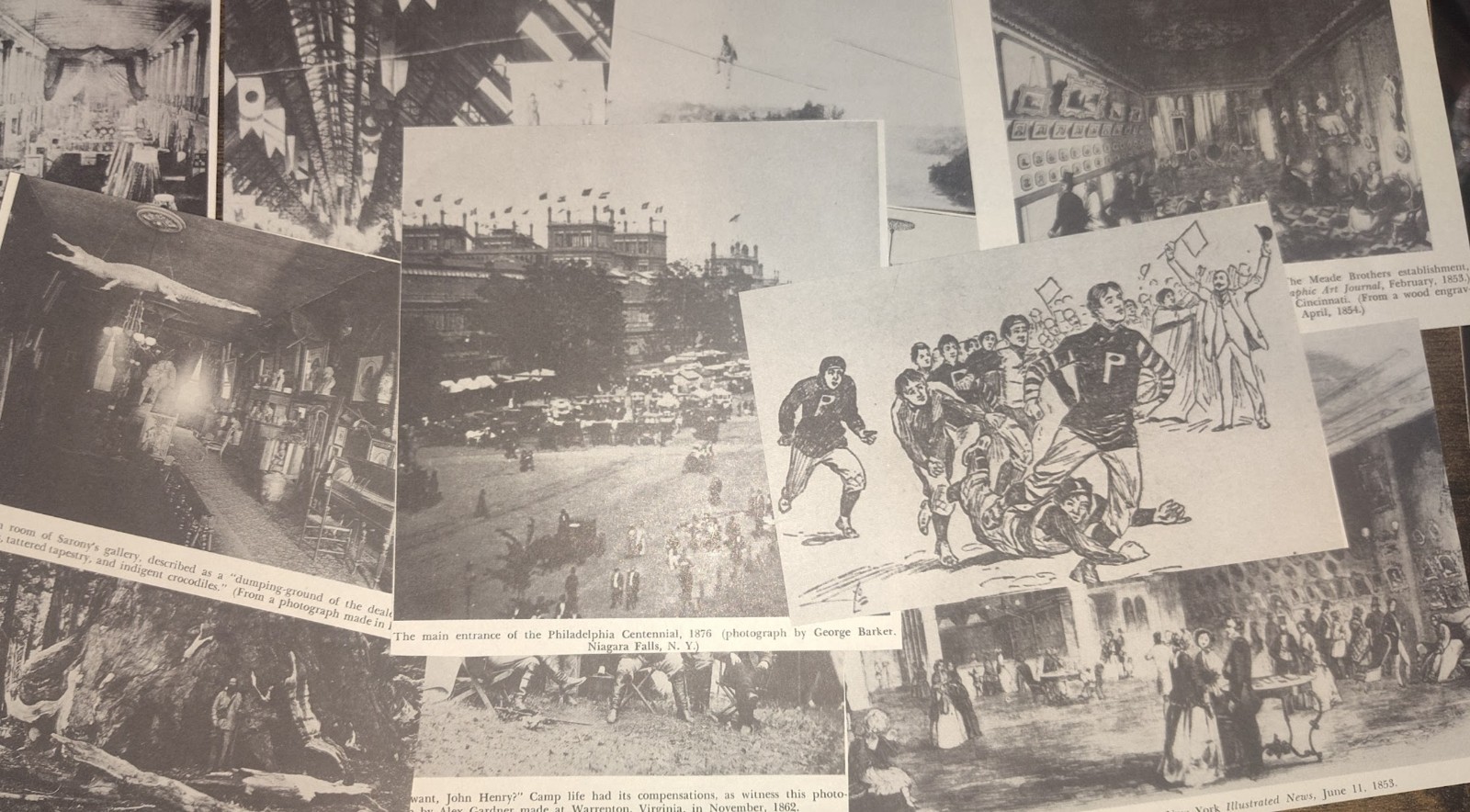 Vintage 19th Century History & Photography Book Clippings Ephemera Lot
