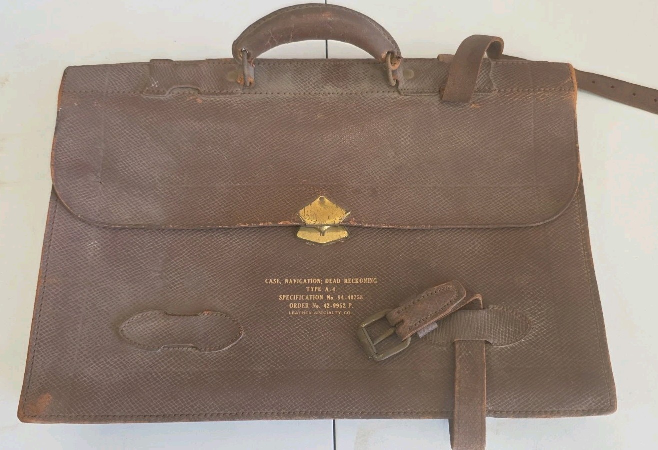 Piece of History-Vintage WWII Era Navigation Dead Reckoning Leather Briefcase