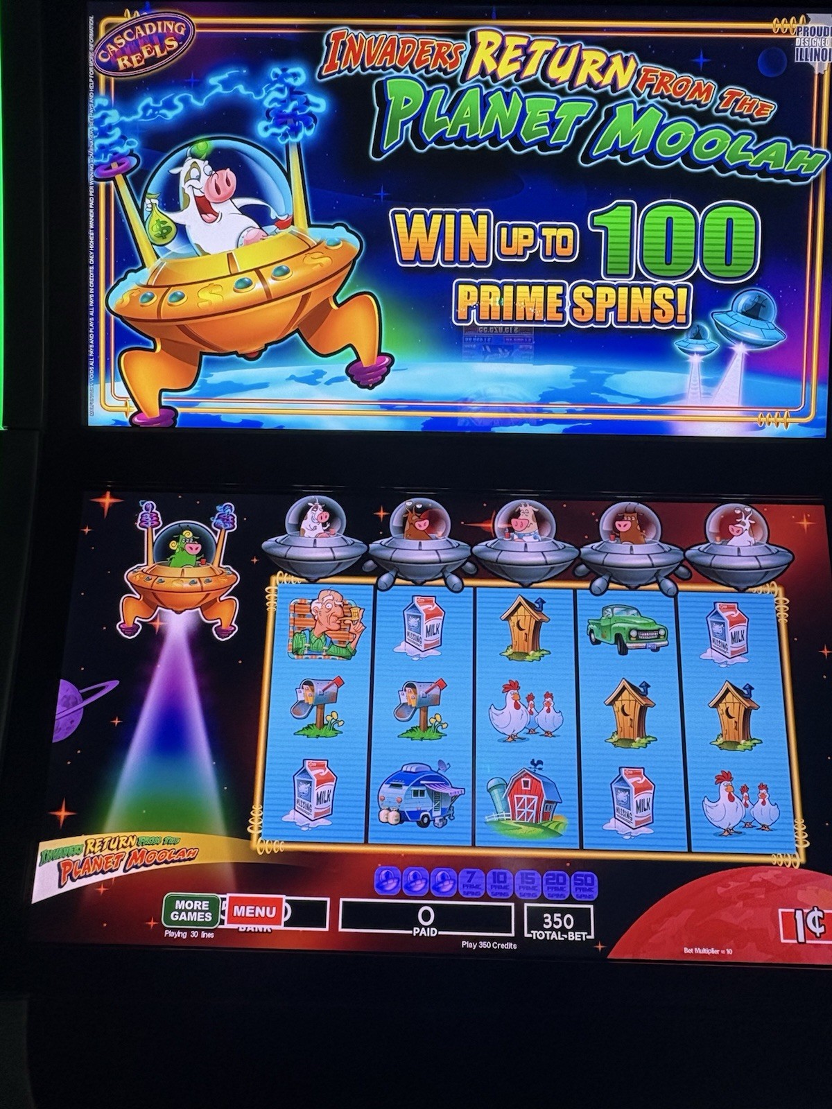 WMS BB3 INVADERS RETURN PLANET MOOLAH MULTIPLE GAME SLOT MACHINE SOFTWARE TESTED