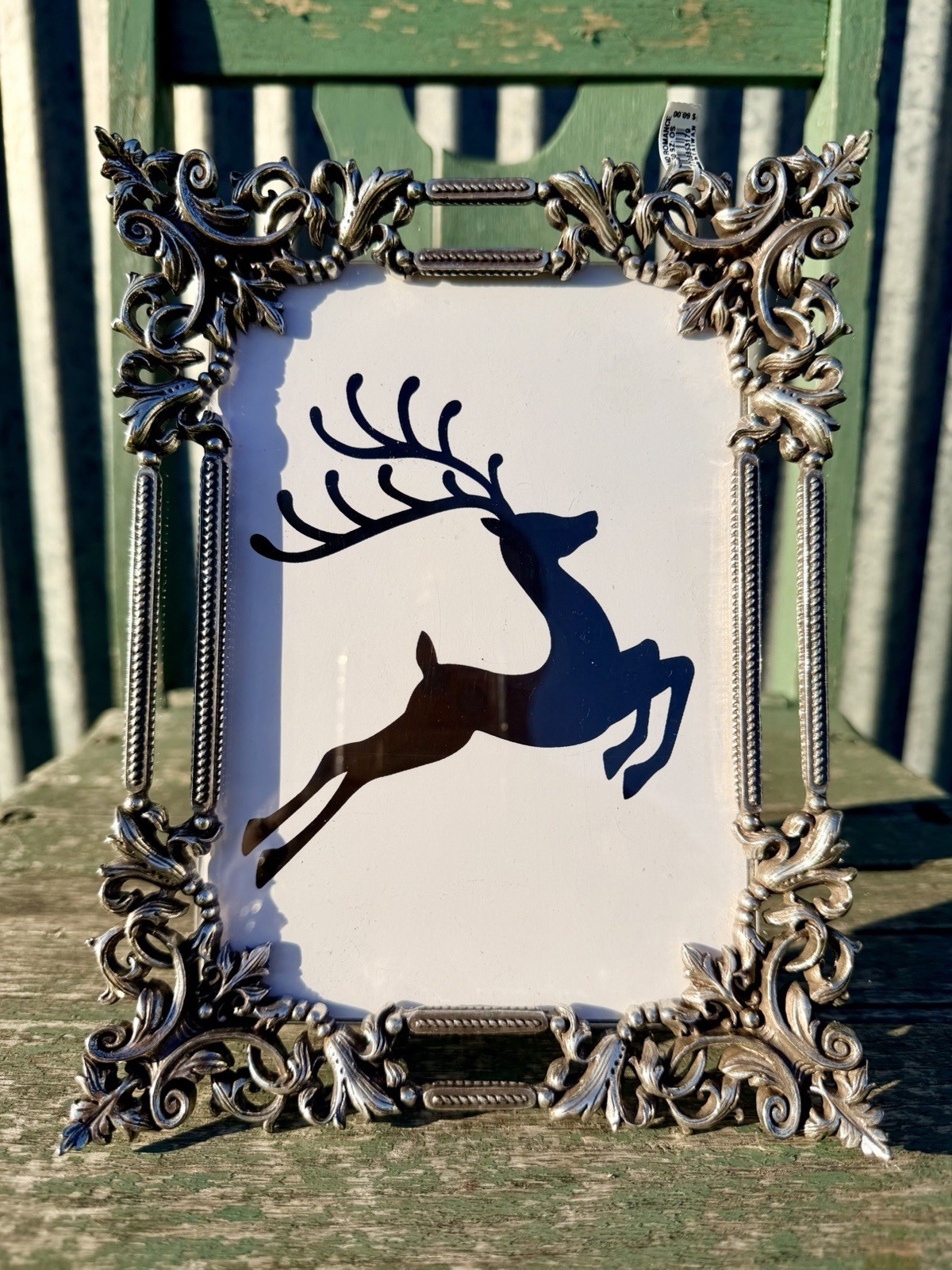 Brighton Vintage Silver Tone Metal 5x7 Picture Frame with Ornate Scroll NWT