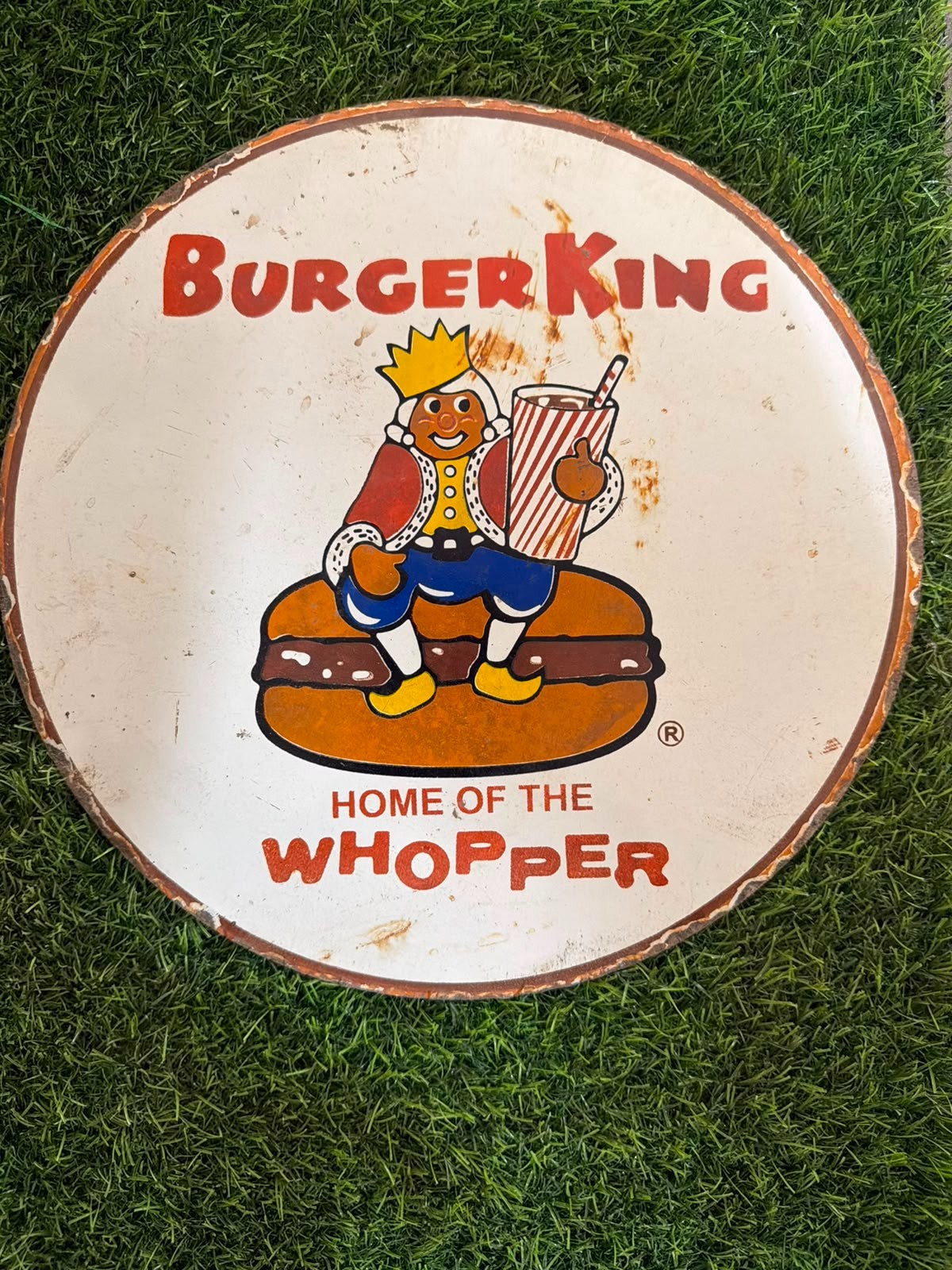 Burgerking Porcelain Advertising Sign 12'' Inches