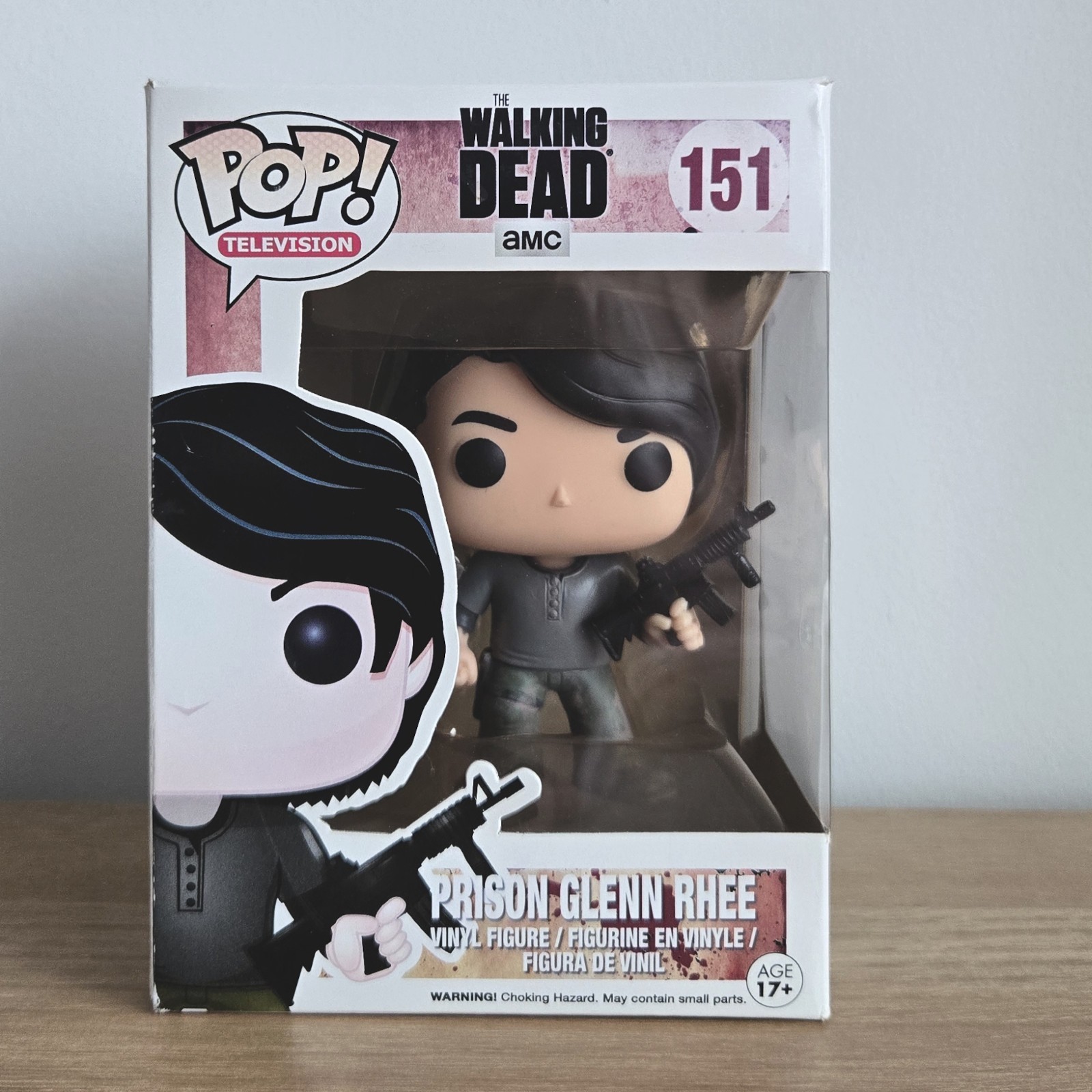 Funko Pop TV Walking Dead Prison Glenn Rhee #151 Figure Faded Box