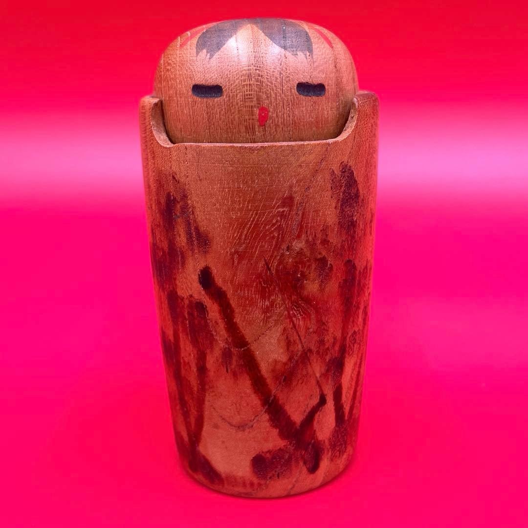 Miyajima Shigeaki Kokeshi Doll Eji ko Vintage Wood Craft Collectible
