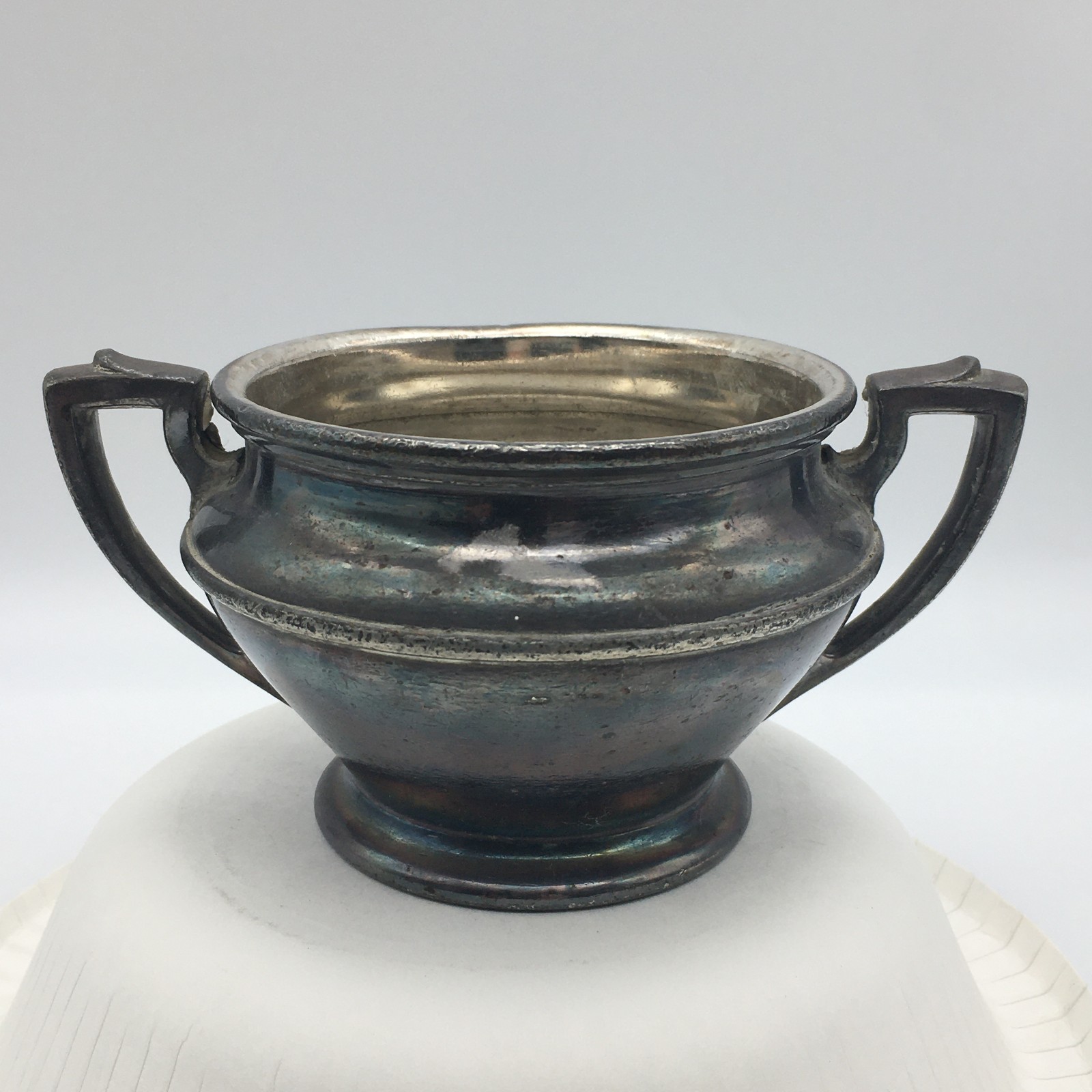 The Pacific Lumber Co. Hotel Silver 8 oz Sugar Bowl Scotia California Meriden B