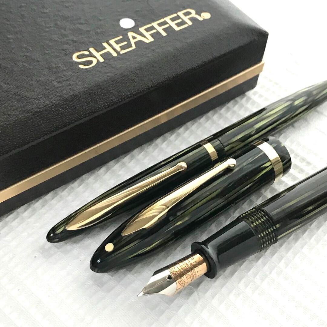 SHEAFFER LIFETIME, fountain pen + pencil, vintage 14K  writing instrument case